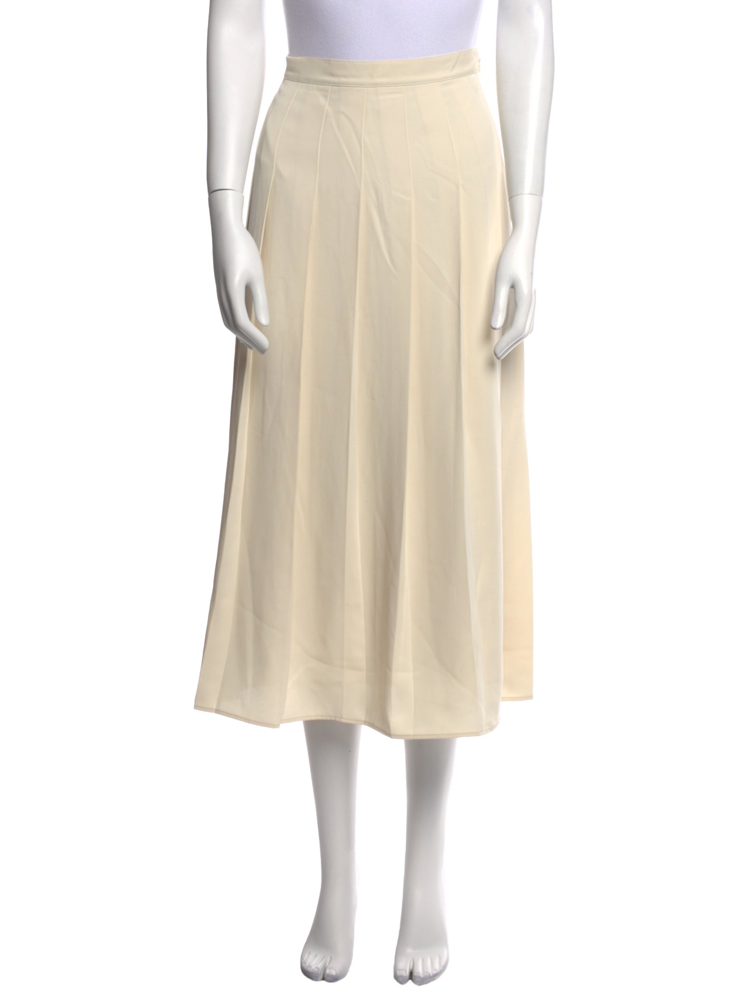 Polo Ralph Lauren Pleated Accents Midi Length Skirt