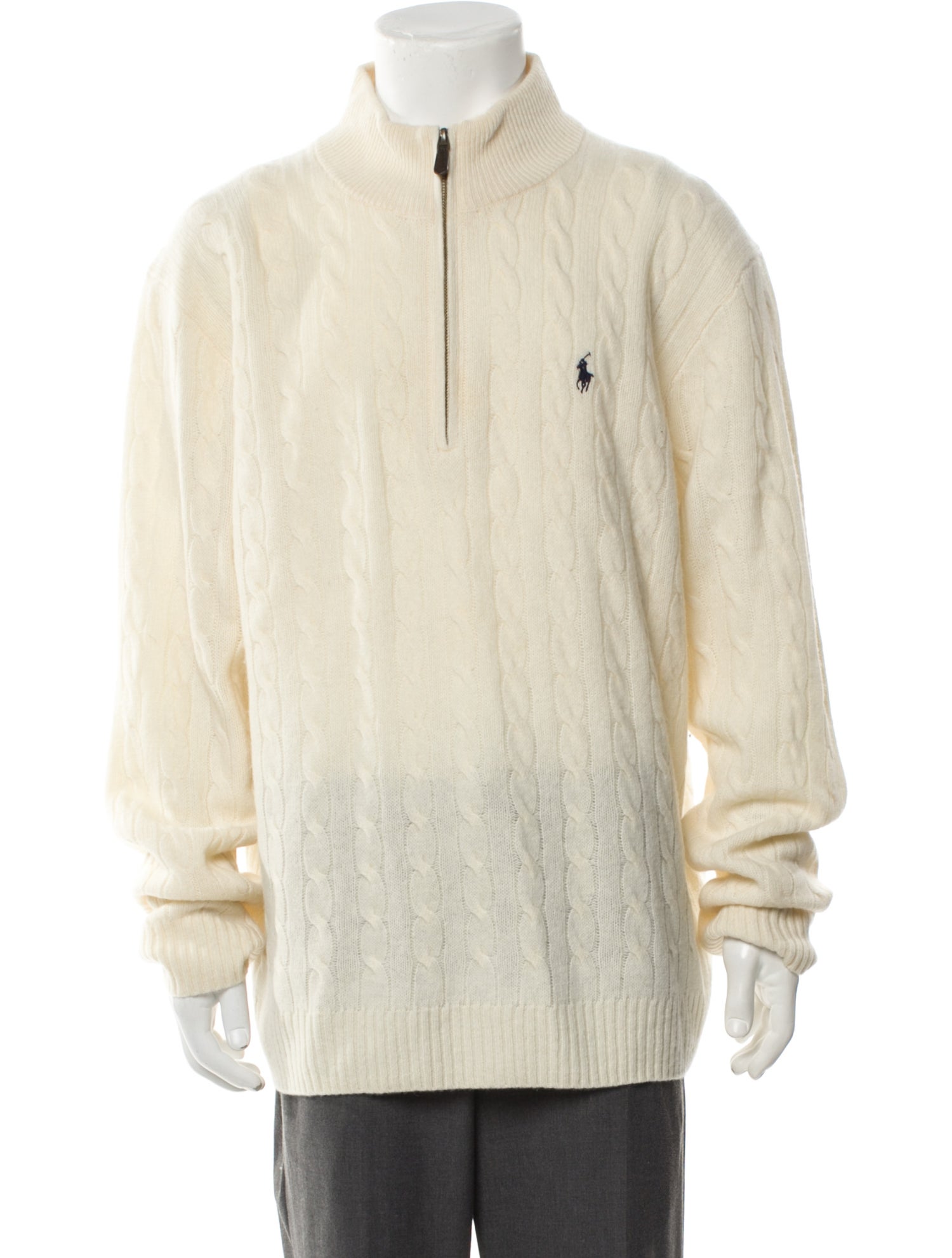 Polo Ralph Lauren Wool Mock Neck Polo Sweater
