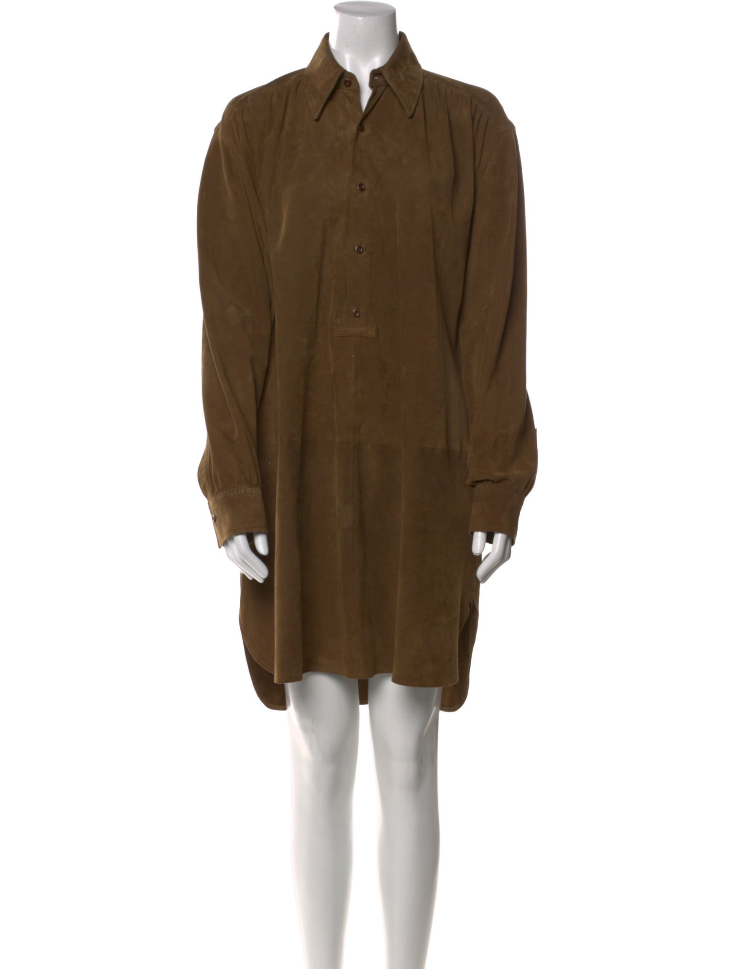 Polo Ralph Lauren Leather Knee-Length Dress