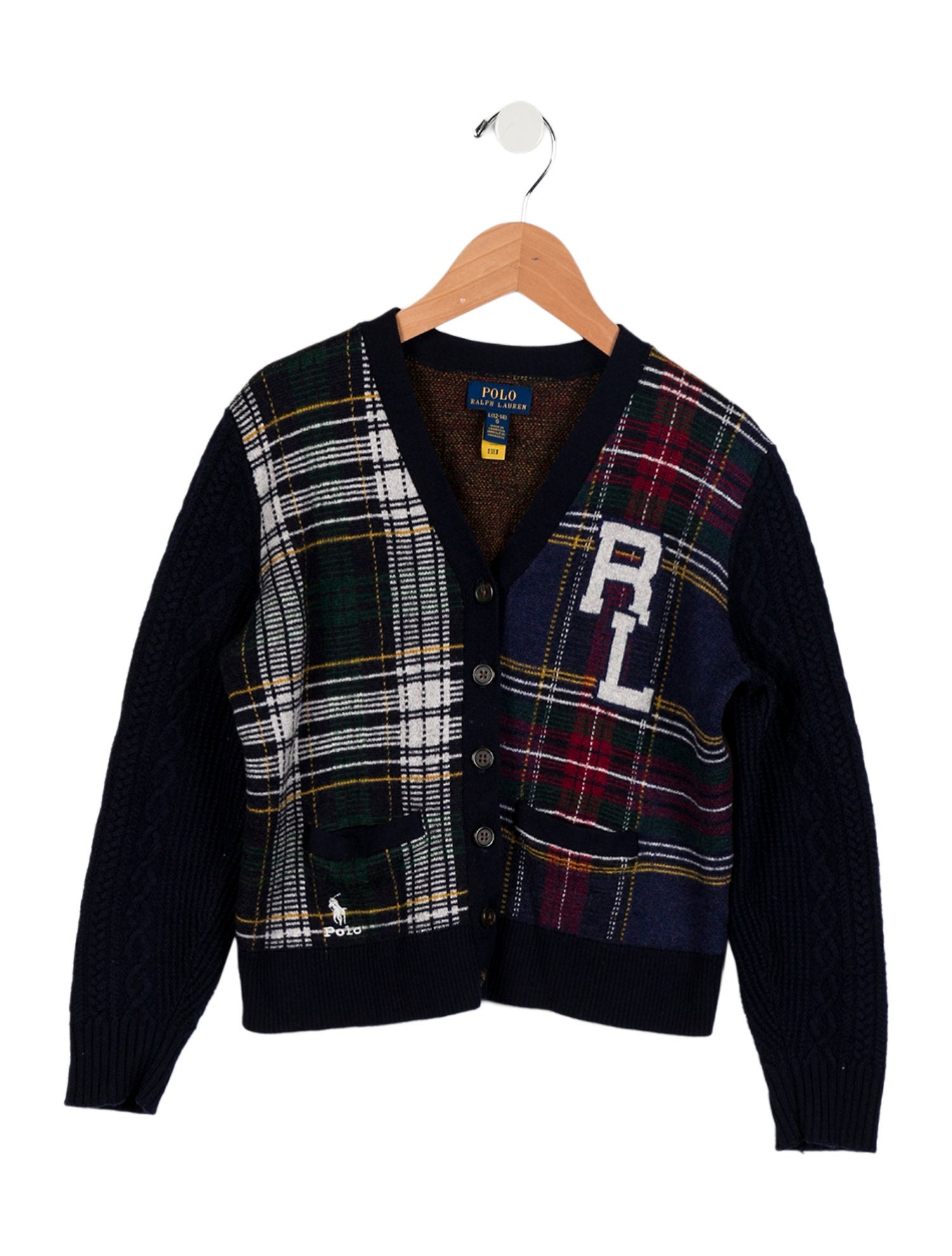 Polo Ralph Lauren Kids' Checkprint Knit Cardigan