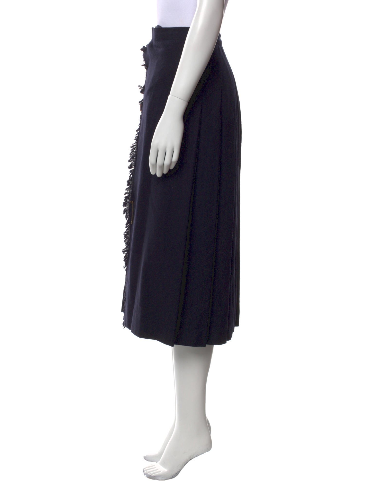 Polo Ralph Lauren Pleated Accents Midi Length Skirt