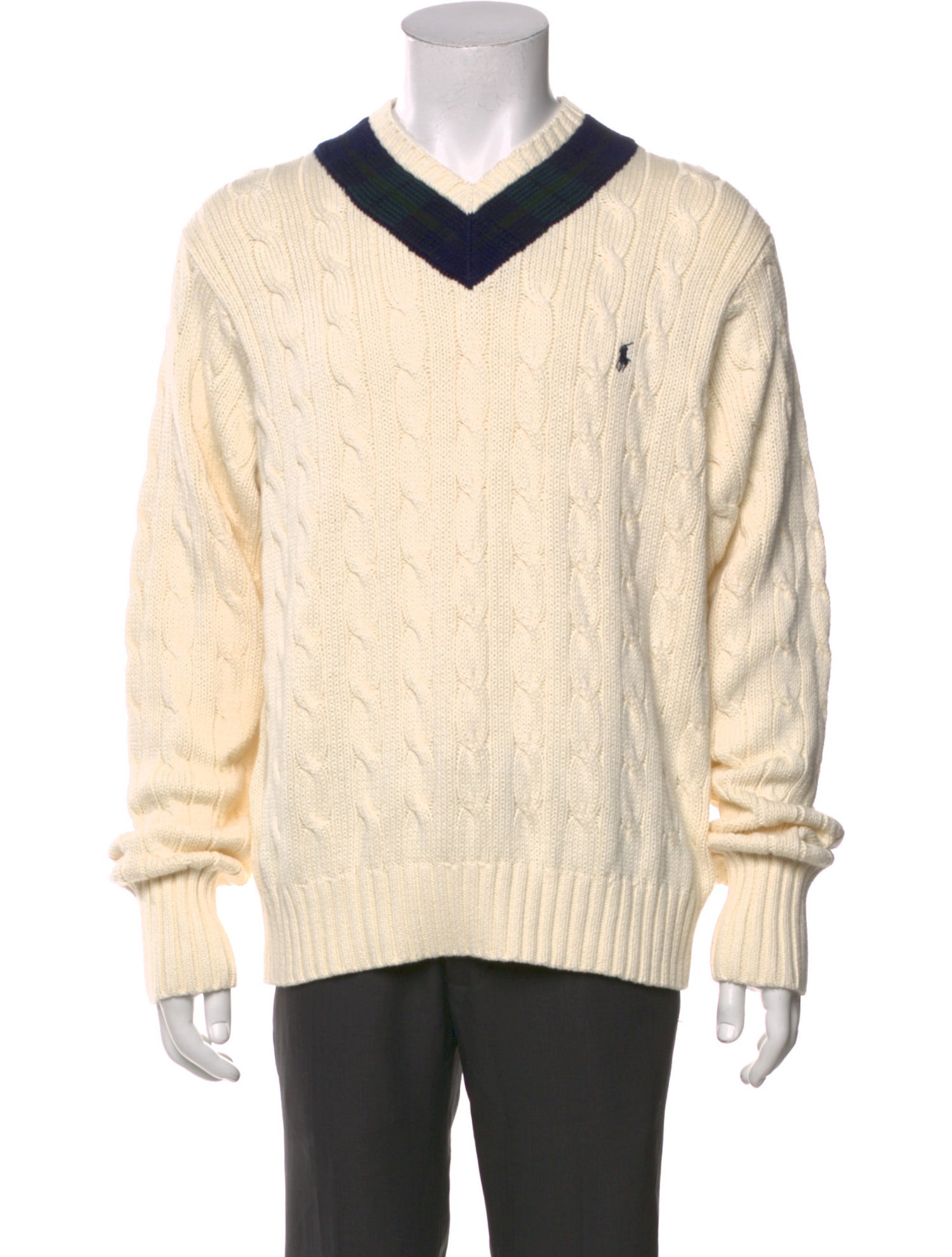 Polo Ralph Lauren Patterned V-Neck Pullover w/ Tags