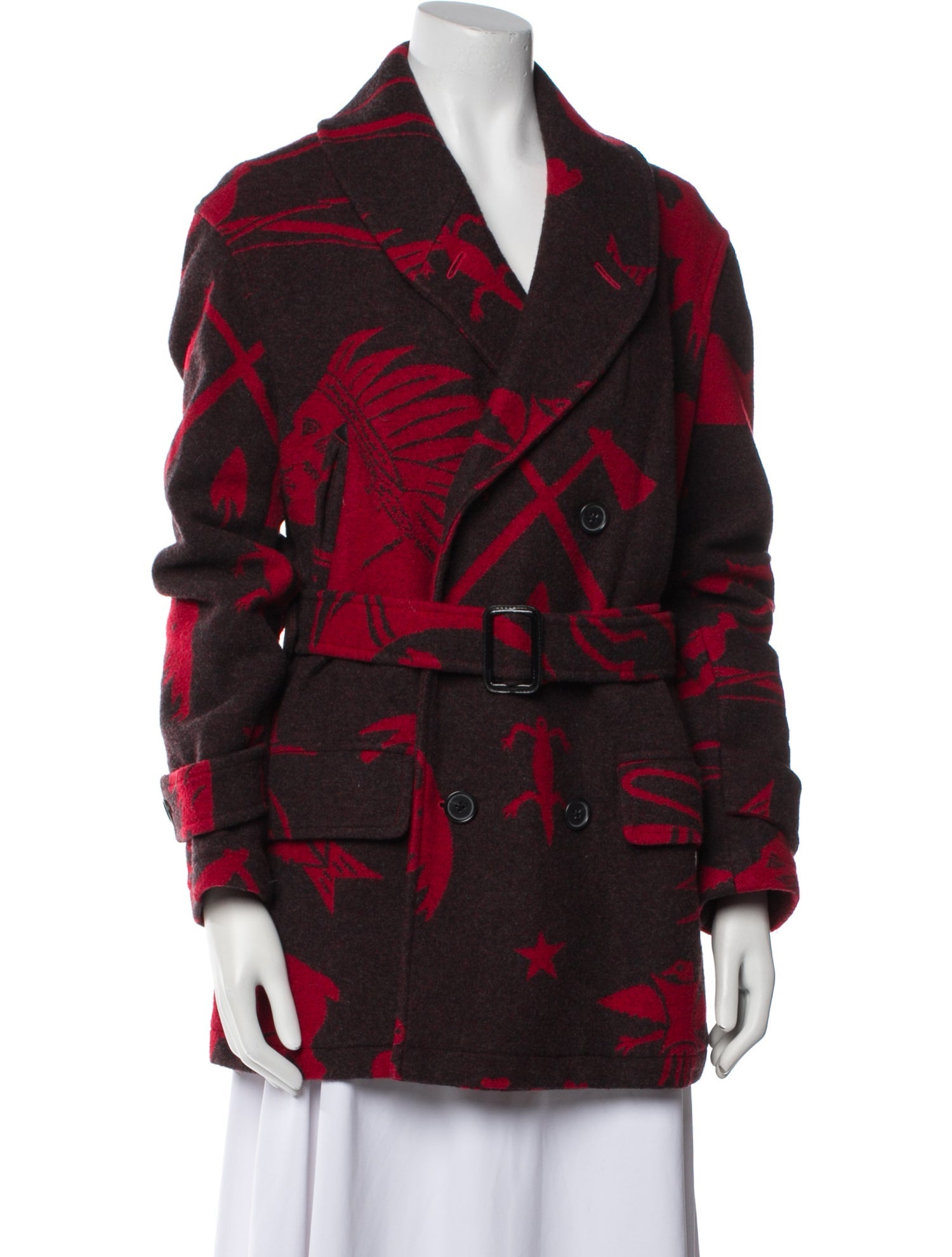 Polo Ralph Lauren Wool Printed Peacoat