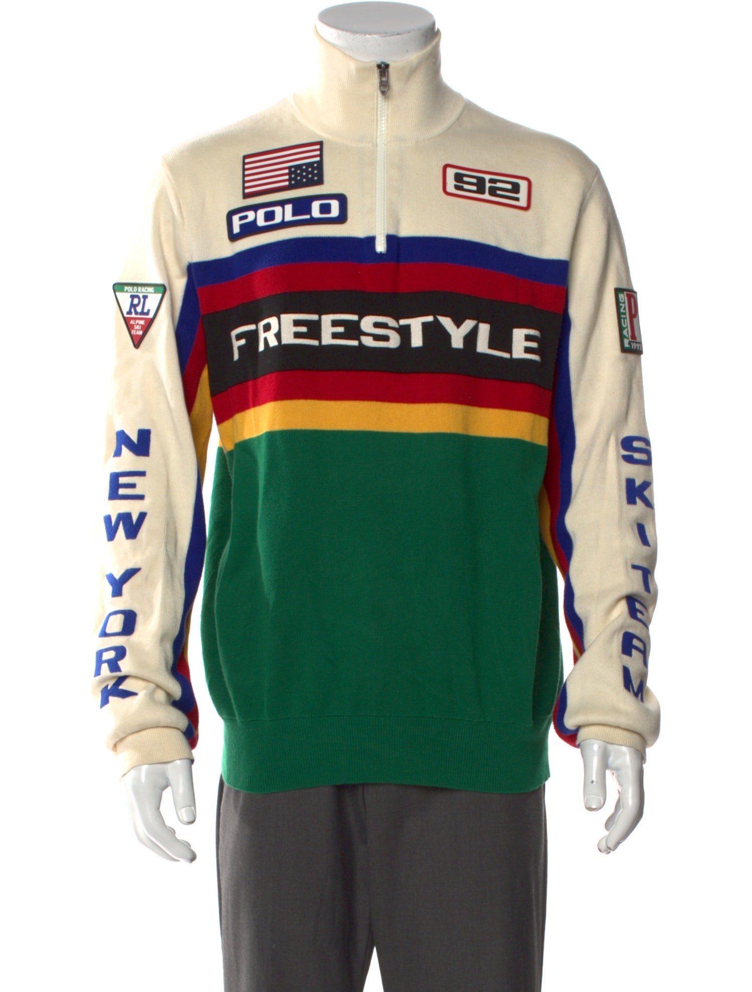 Polo Ralph Lauren Graphic Print Turtleneck Polo Sweater