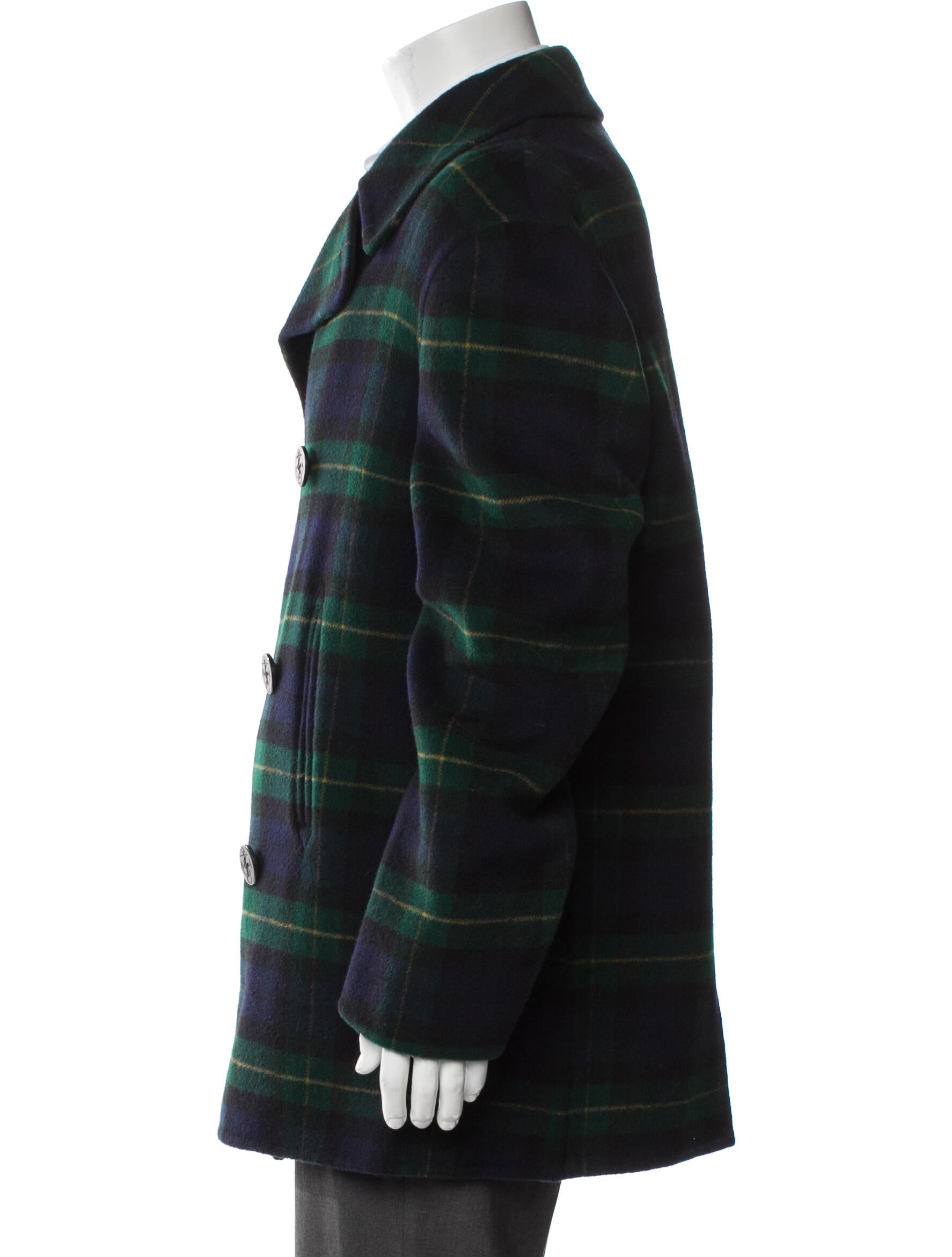 Polo Ralph Lauren Lambswool Plaid Print Peacoat