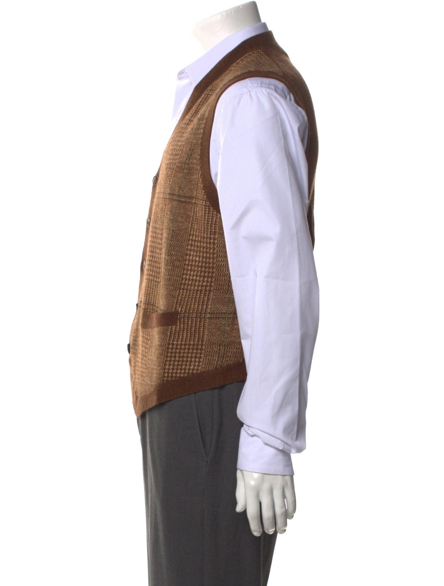 Polo Ralph Lauren Cashmere Plaid Print Sweater Vest