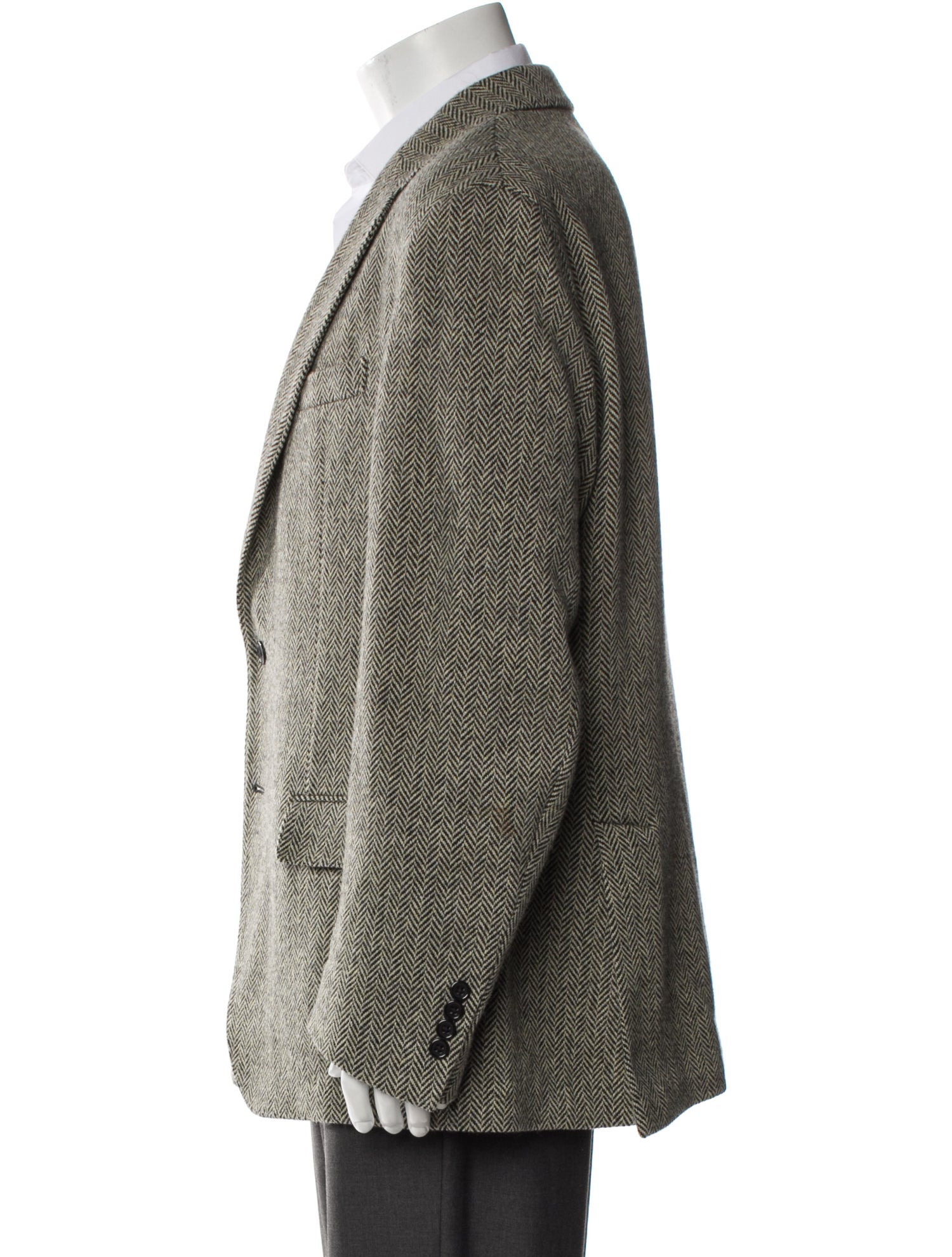 Polo Ralph Lauren Wool Tweed Pattern Peacoat