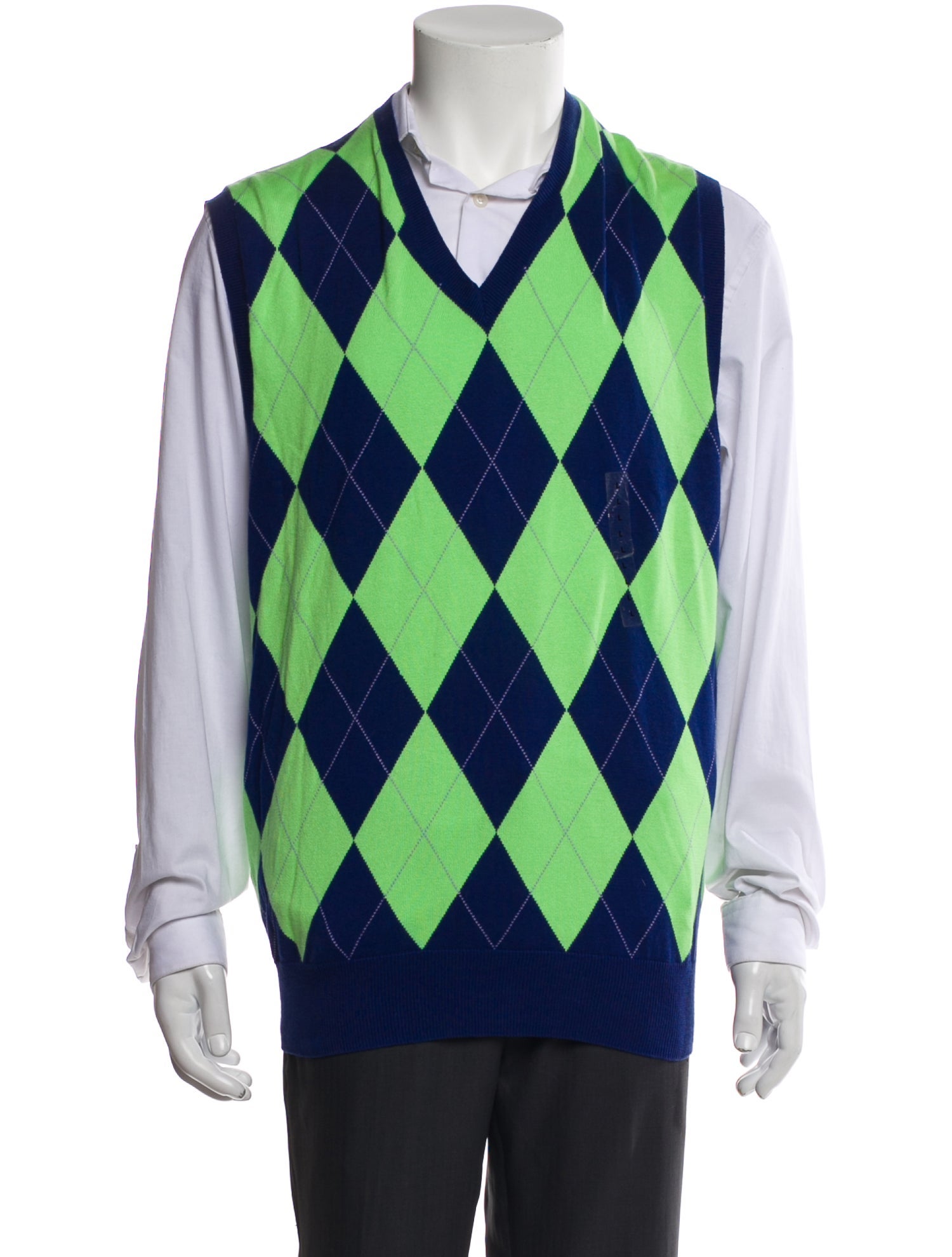 Polo Ralph Lauren Plaid Print V-Neck Sweater Vest w/ Tags