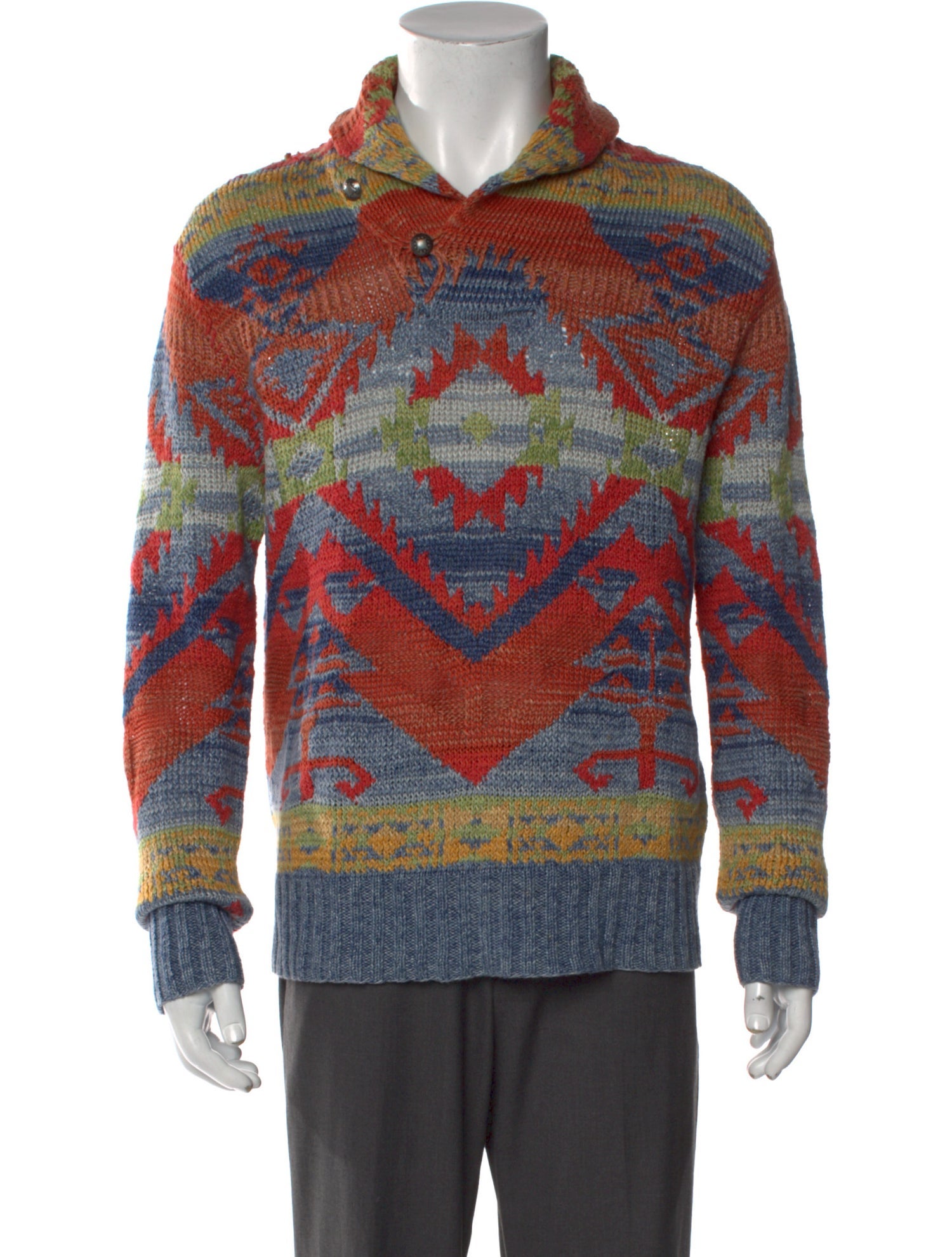 Polo Ralph Lauren Linen Printed Cardigan