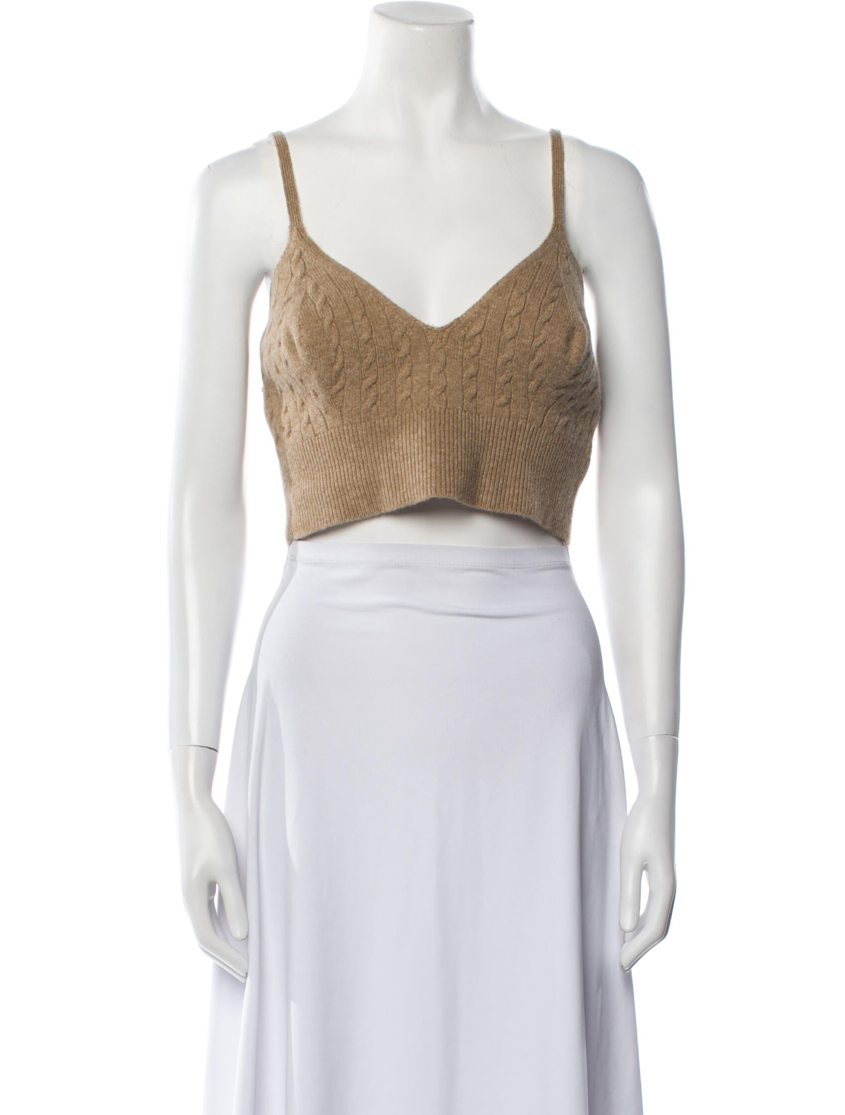 Polo Ralph Lauren Wool V-Neck Crop Top