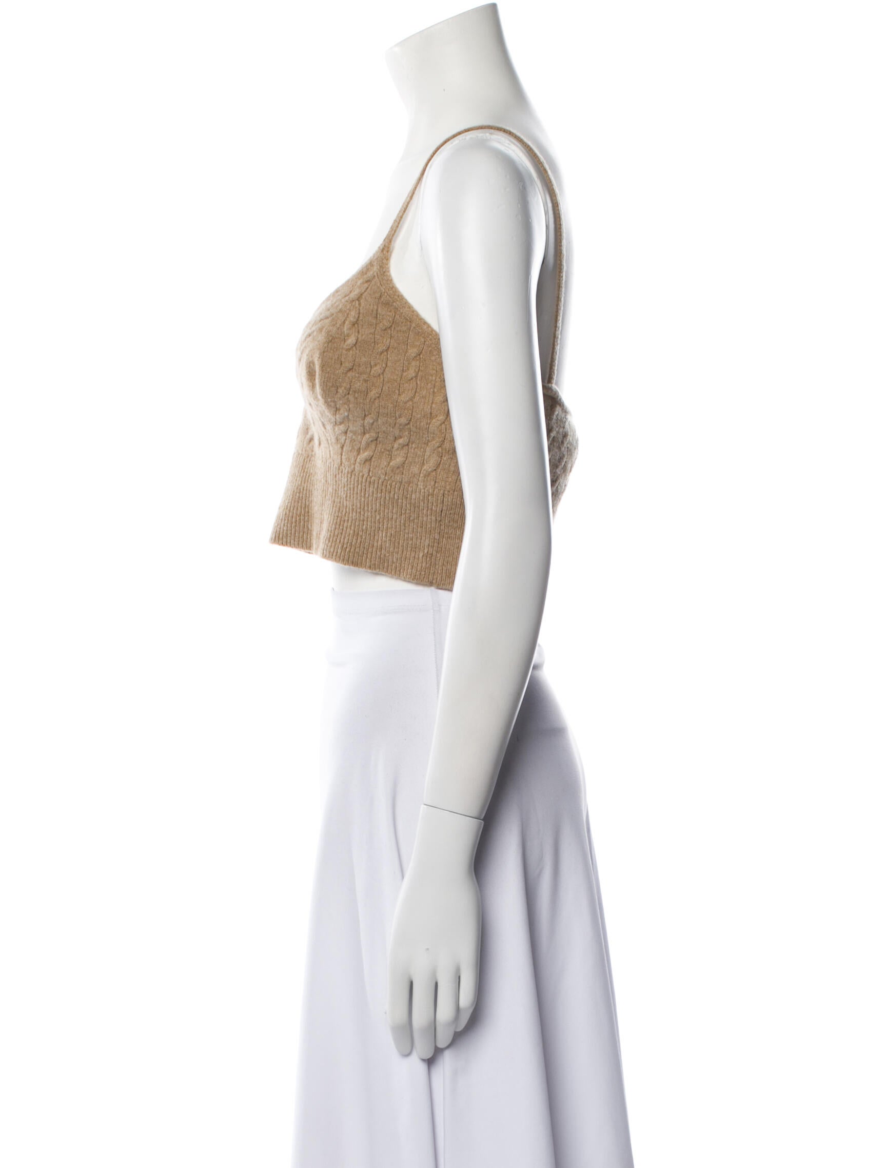 Polo Ralph Lauren Wool V-Neck Crop Top