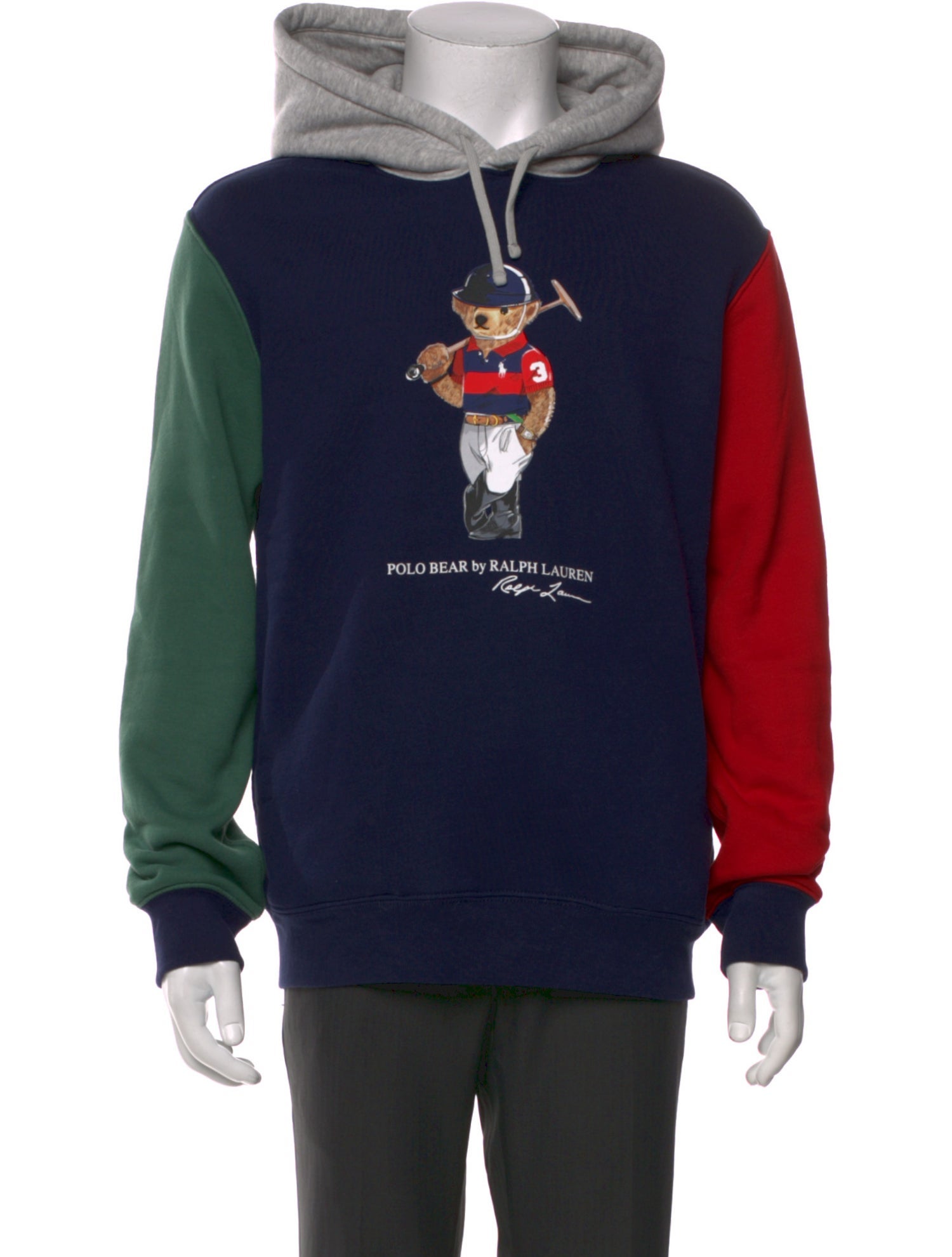 Polo Ralph Lauren Colorblock Pattern Crew Neck Hoodie