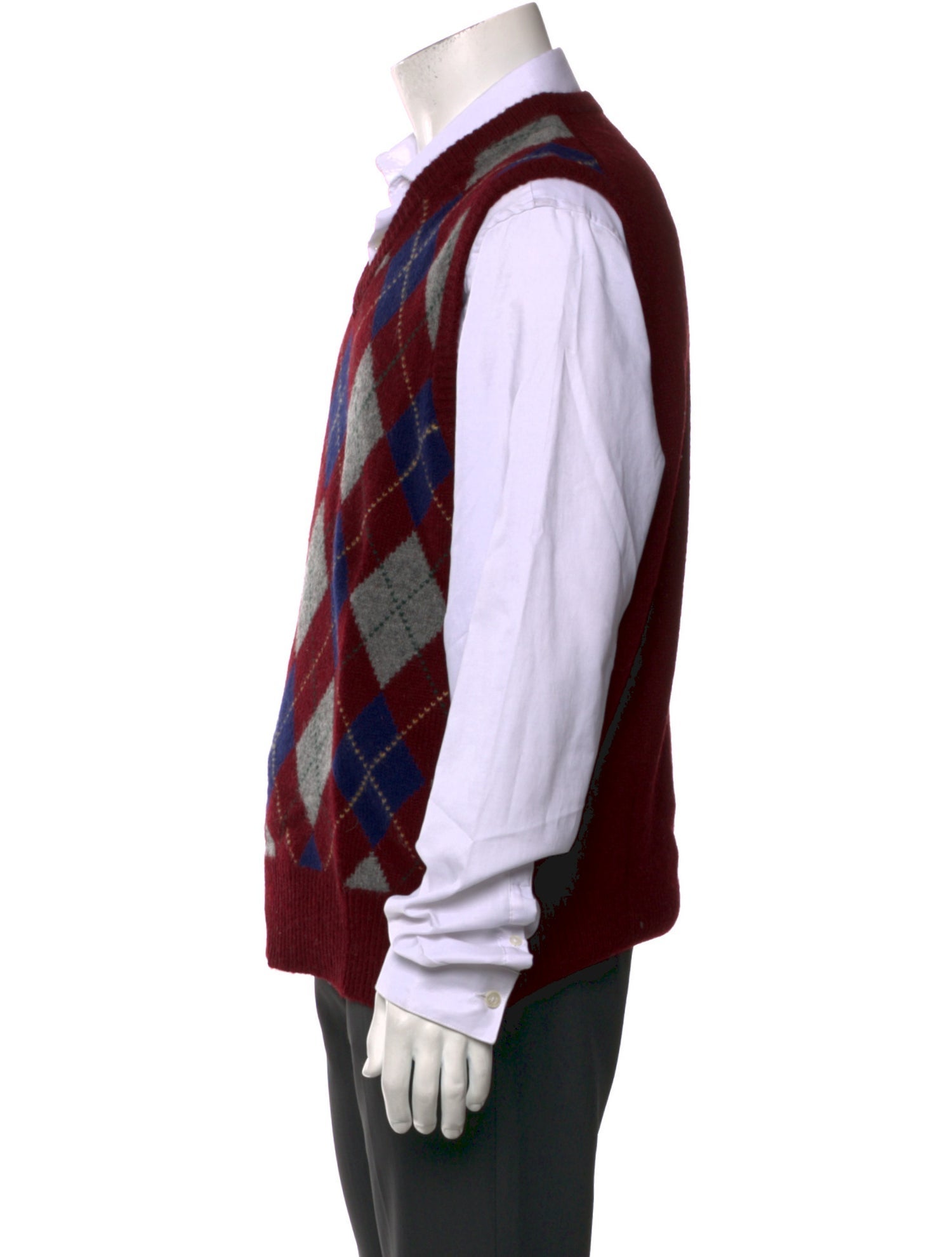 Polo Ralph Lauren Wool Plaid Print Sweater Vest