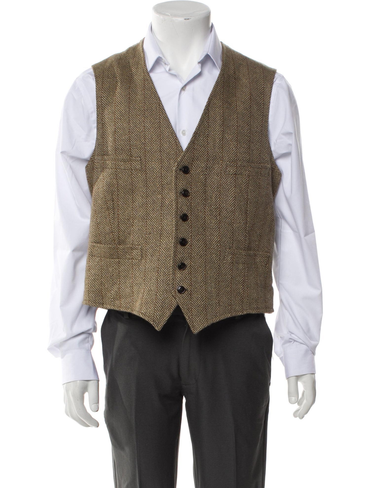 Polo Ralph Lauren Linen Tweed Pattern Suit Vest