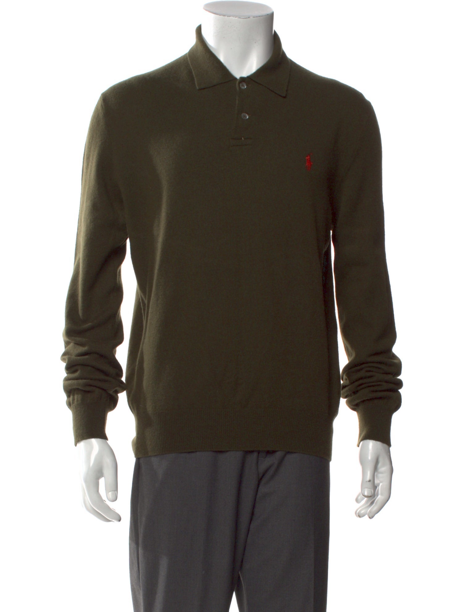 Polo Ralph Lauren Merino Wool Mock Neck Polo Sweater