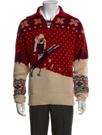 Polo Ralph Lauren Wool Printed Polo Sweater
