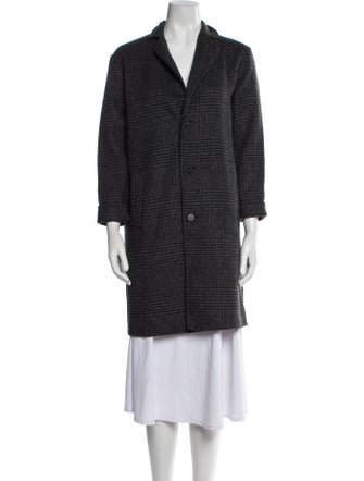 Polo Ralph Lauren Wool Houndstooth Print Peacoat