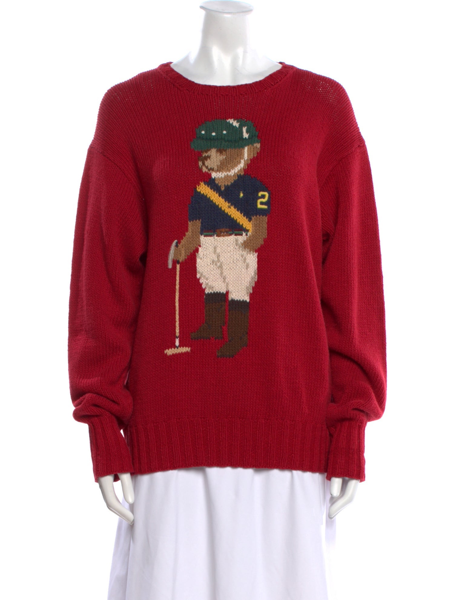 Polo Ralph Lauren Linen Graphic Print Sweater