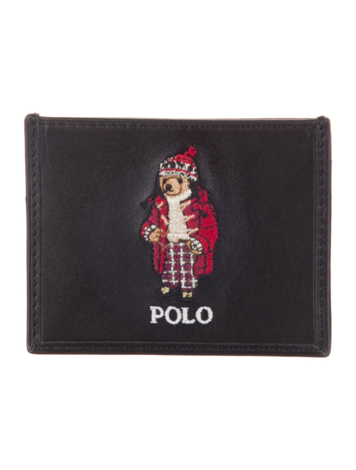 Polo Ralph Lauren Leather Graphic Print Card Holder