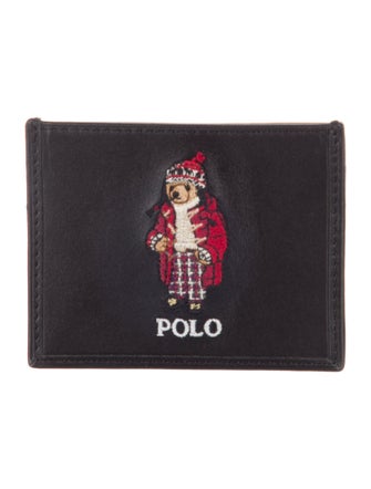 Polo Ralph Lauren Leather Graphic Print Card Holder
