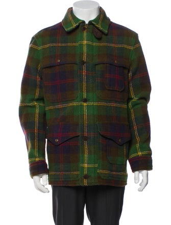 Polo Ralph Lauren Wool Plaid Print Utility Jacket