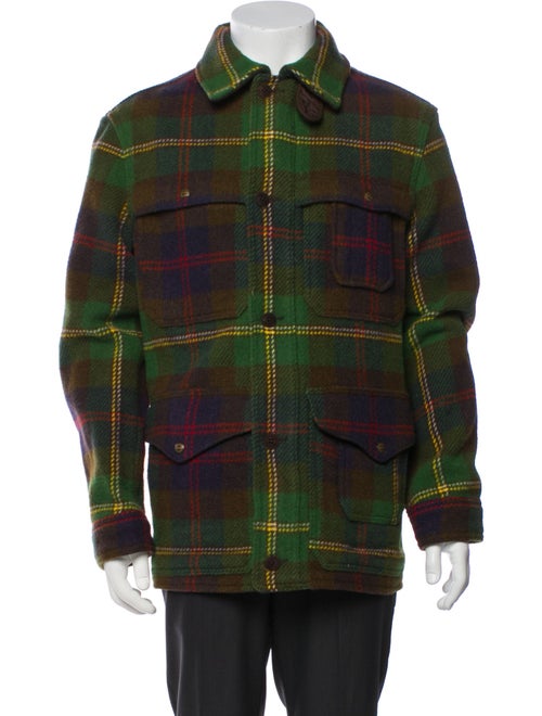 Polo Ralph Lauren Wool Plaid Print Utility Jacket
