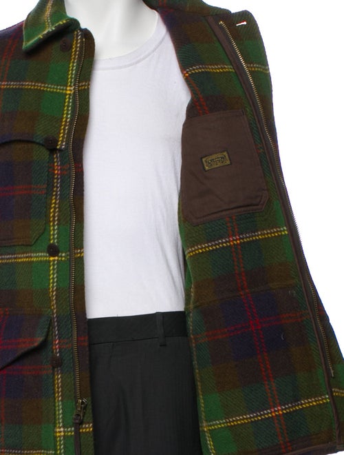 Polo Ralph Lauren Wool Plaid Print Utility Jacket