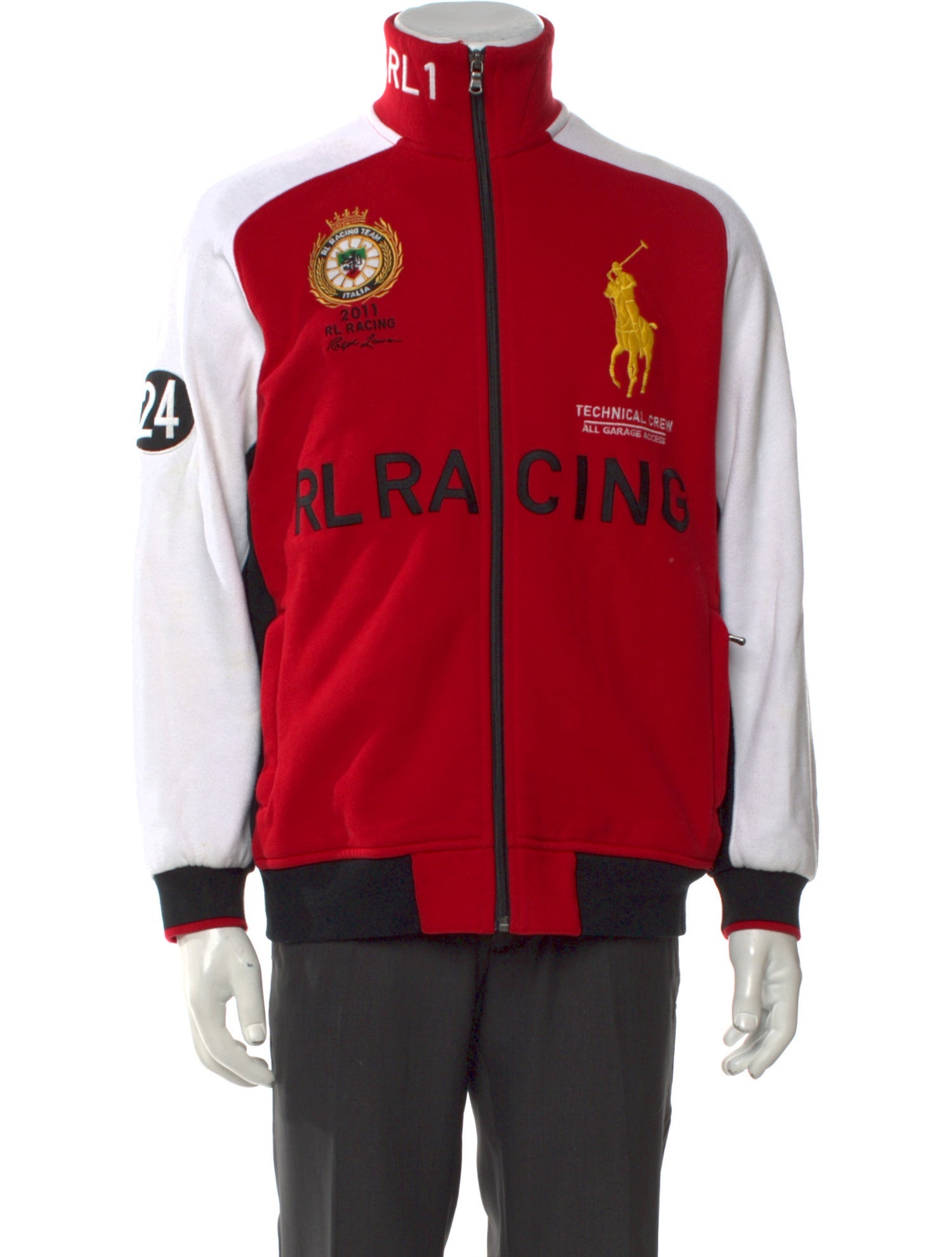 Polo Ralph Lauren Graphic Print Mock Neck Cardigan