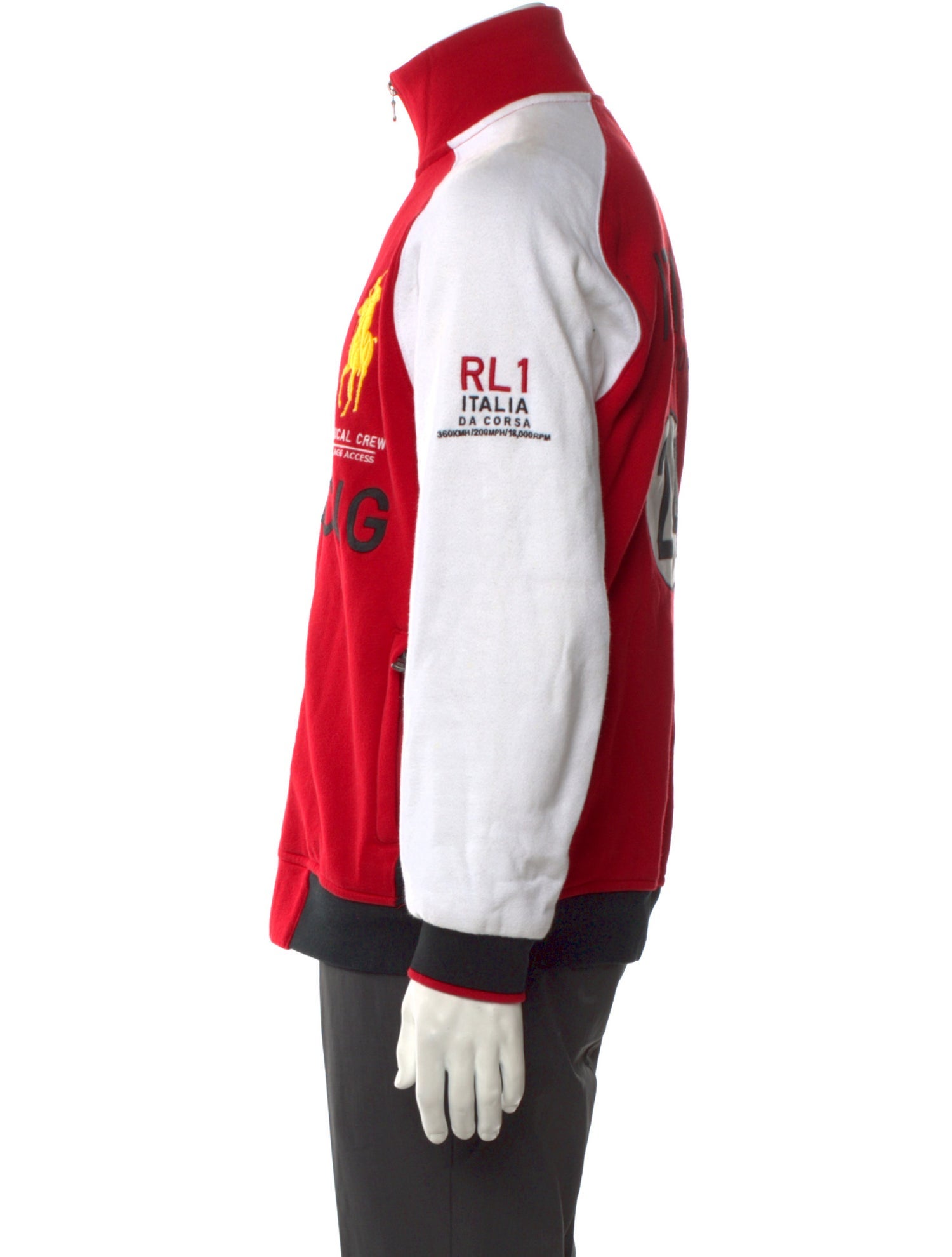 Polo Ralph Lauren Graphic Print Mock Neck Cardigan