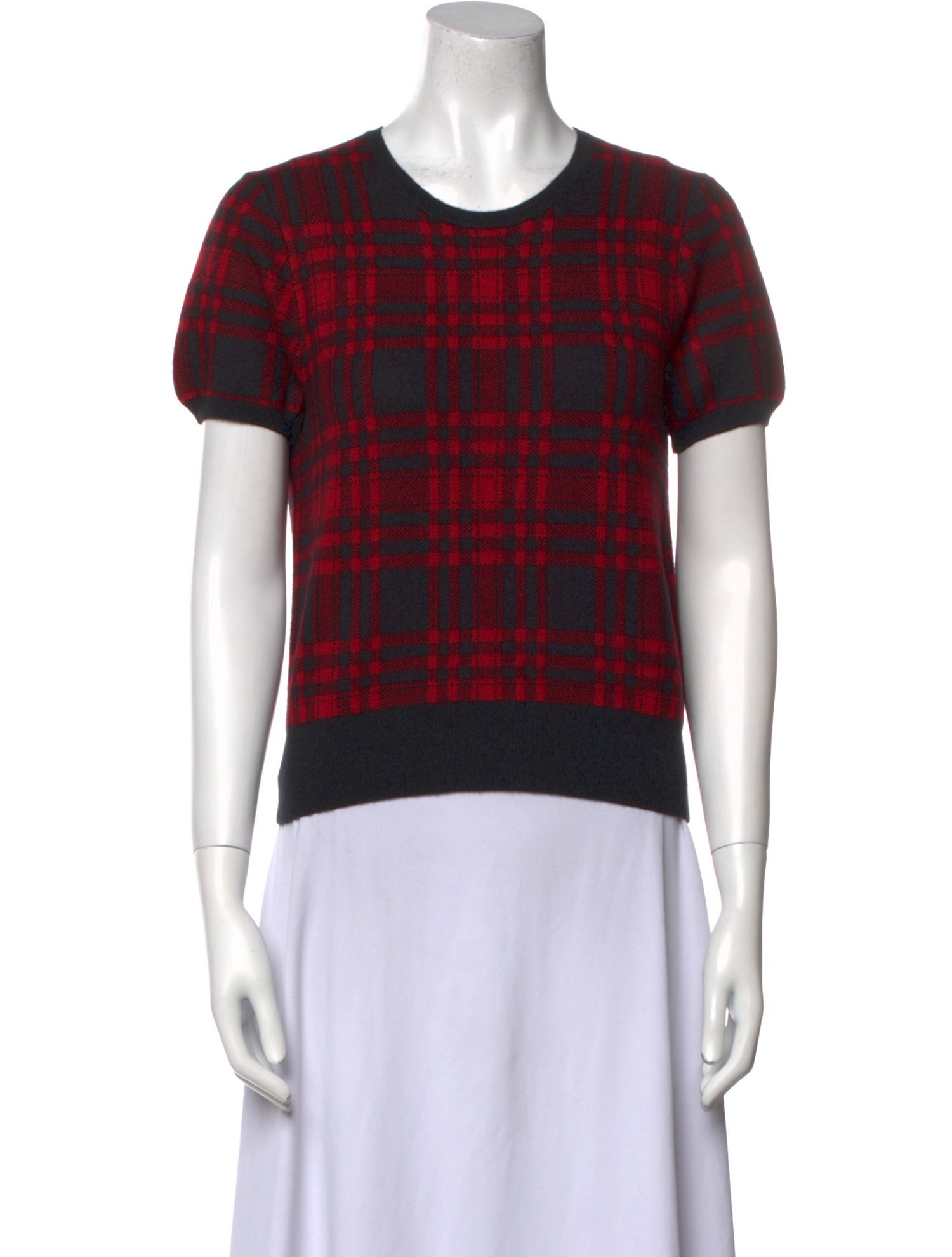 Polo Ralph Lauren Plaid Print Crew Neck Sweater