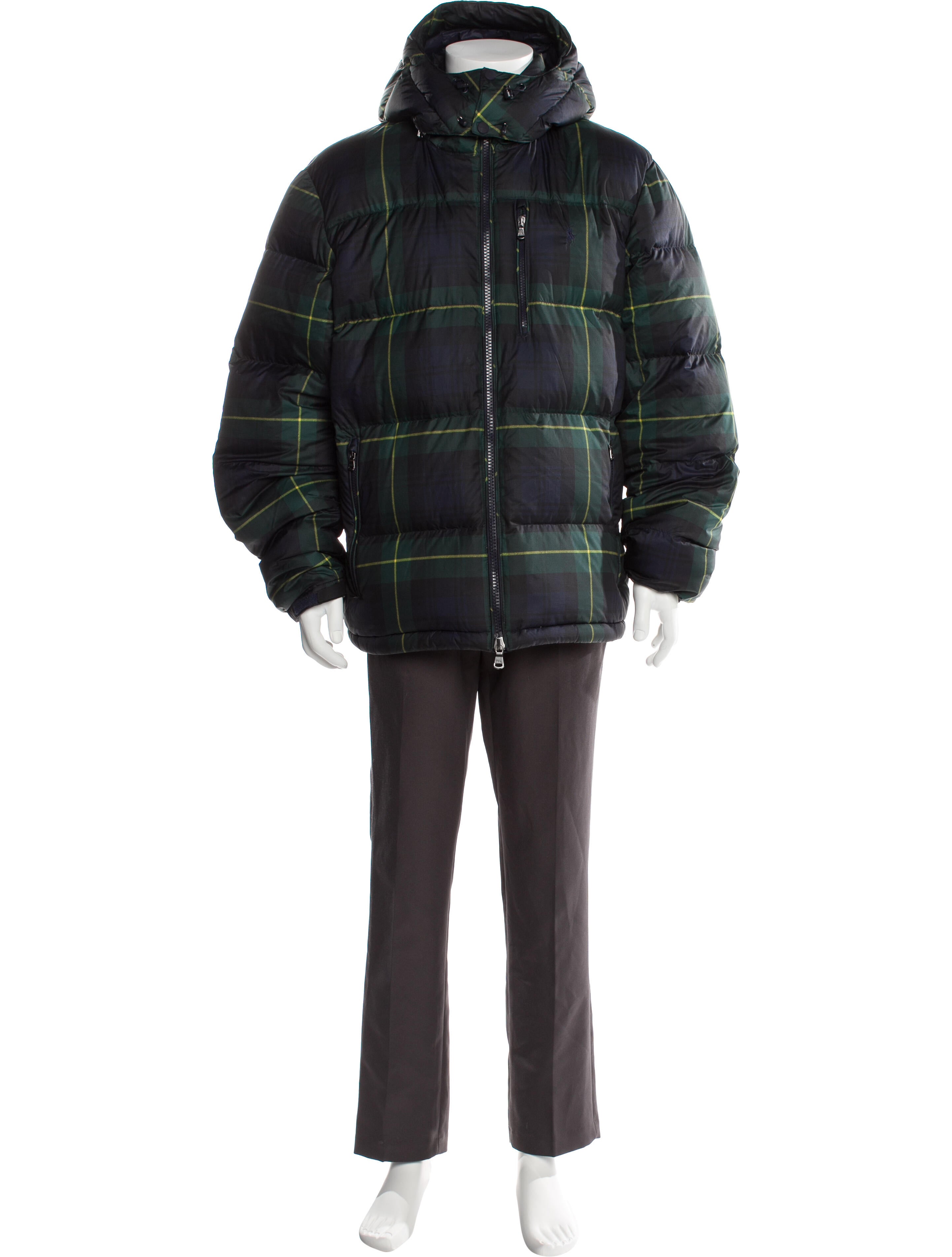 Polo Ralph Lauren Plaid Print Puffer Coat