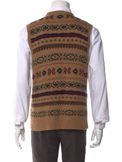 Polo Ralph Lauren Camel Hair Printed Sweater Vest