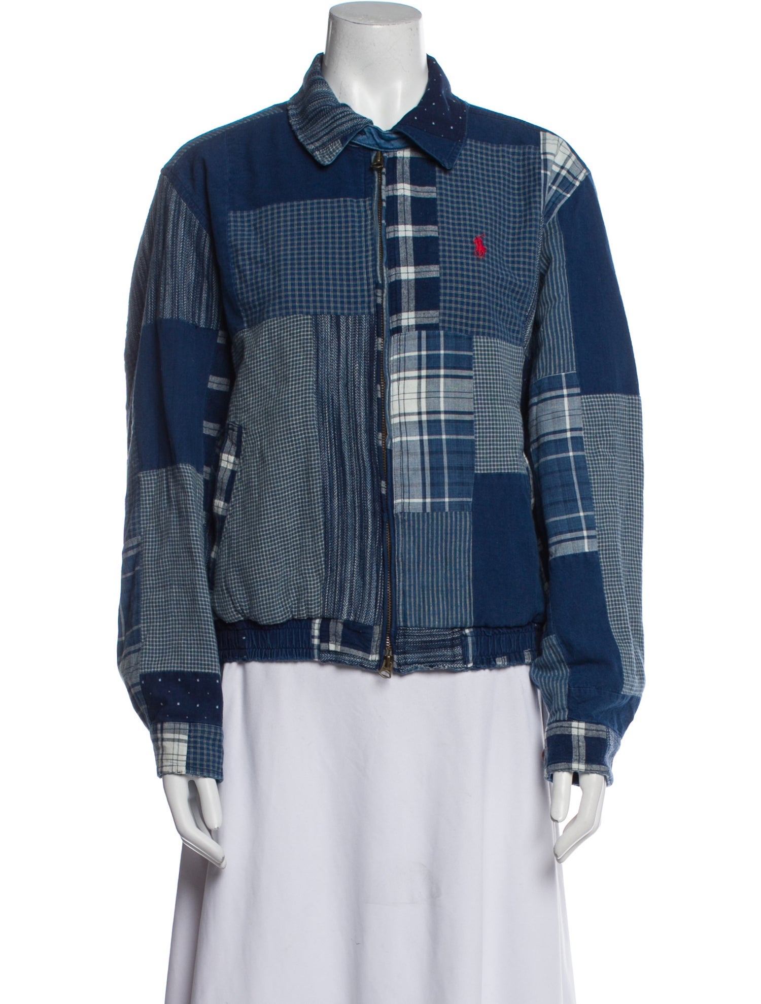 Polo Ralph Lauren Plaid Print Denim Jacket w/ Tags