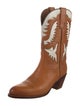 Polo Ralph Lauren Leather Embroidered Accent Western Boots