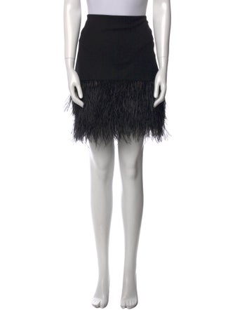 Polo Ralph Lauren Feather Trim Mini Skirt