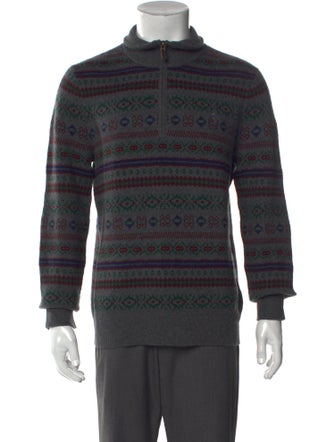 Polo Ralph Lauren Wool Printed Polo Sweater