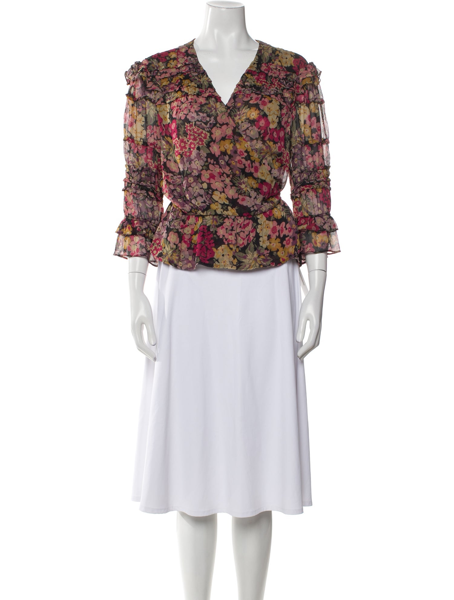 Polo Ralph Lauren Floral Print V-Neck Blouse