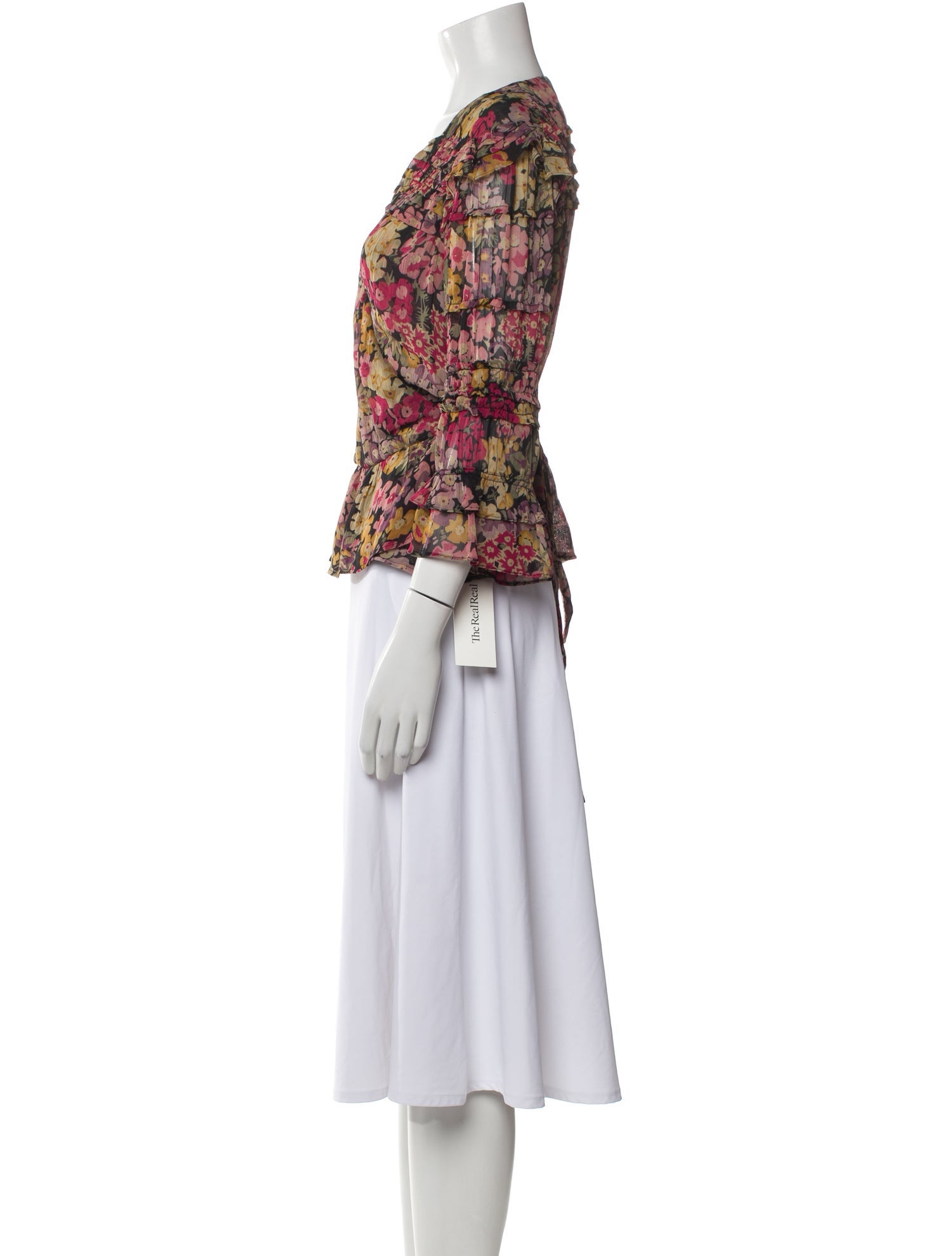 Polo Ralph Lauren Floral Print V-Neck Blouse