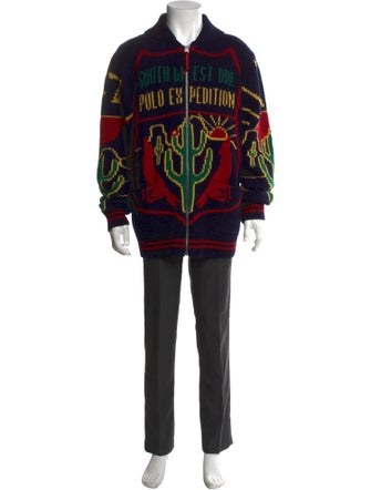 Polo Ralph Lauren Wool Printed Cardigan