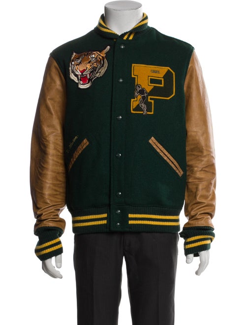 Polo Ralph Lauren Wool Colorblock Pattern Varsity Jacket
