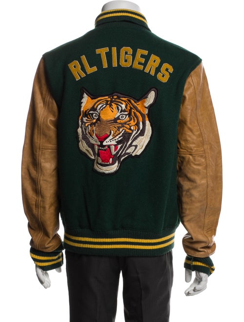 Polo Ralph Lauren Wool Colorblock Pattern Varsity Jacket