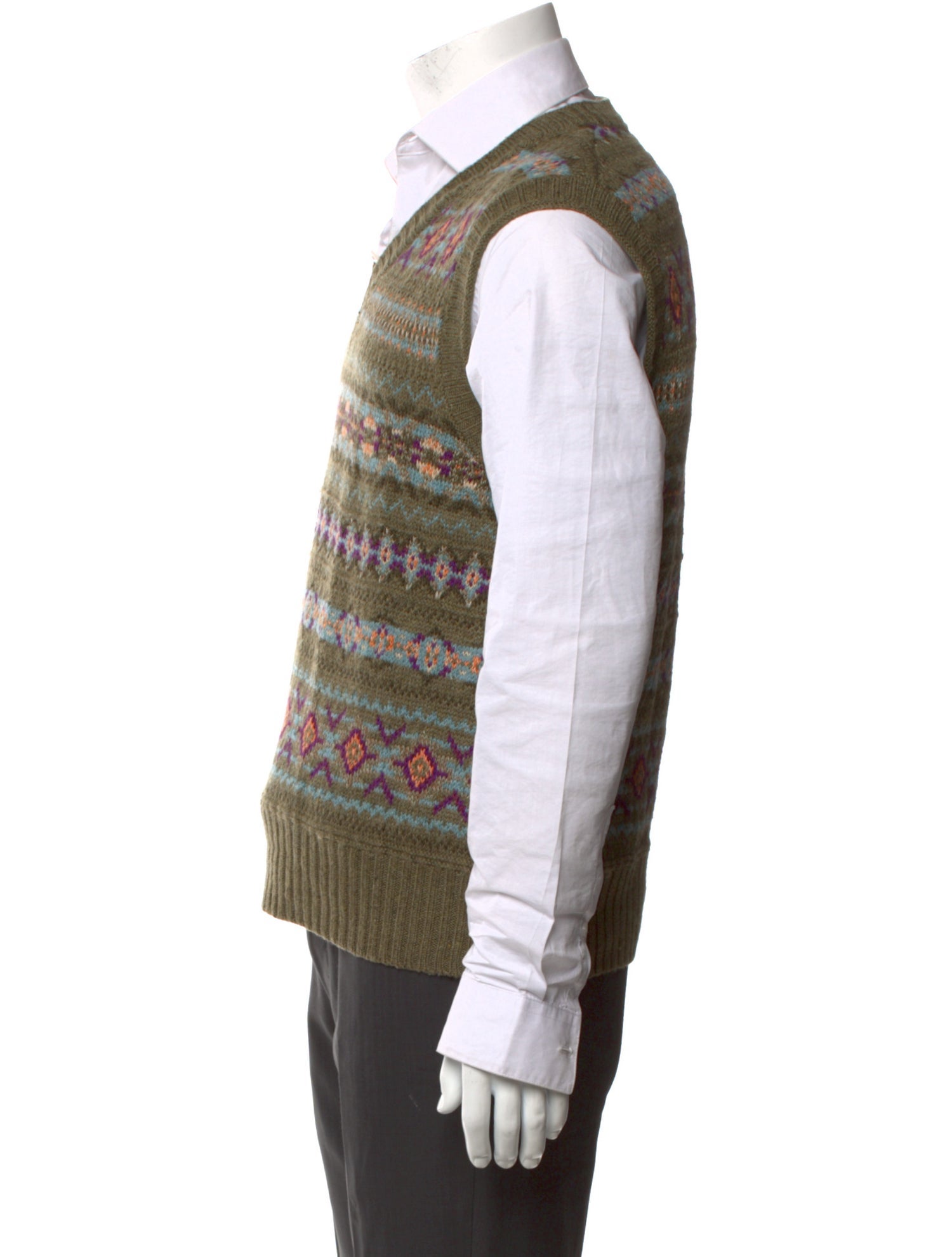 Polo Ralph Lauren Printed V-Neck Sweater Vest