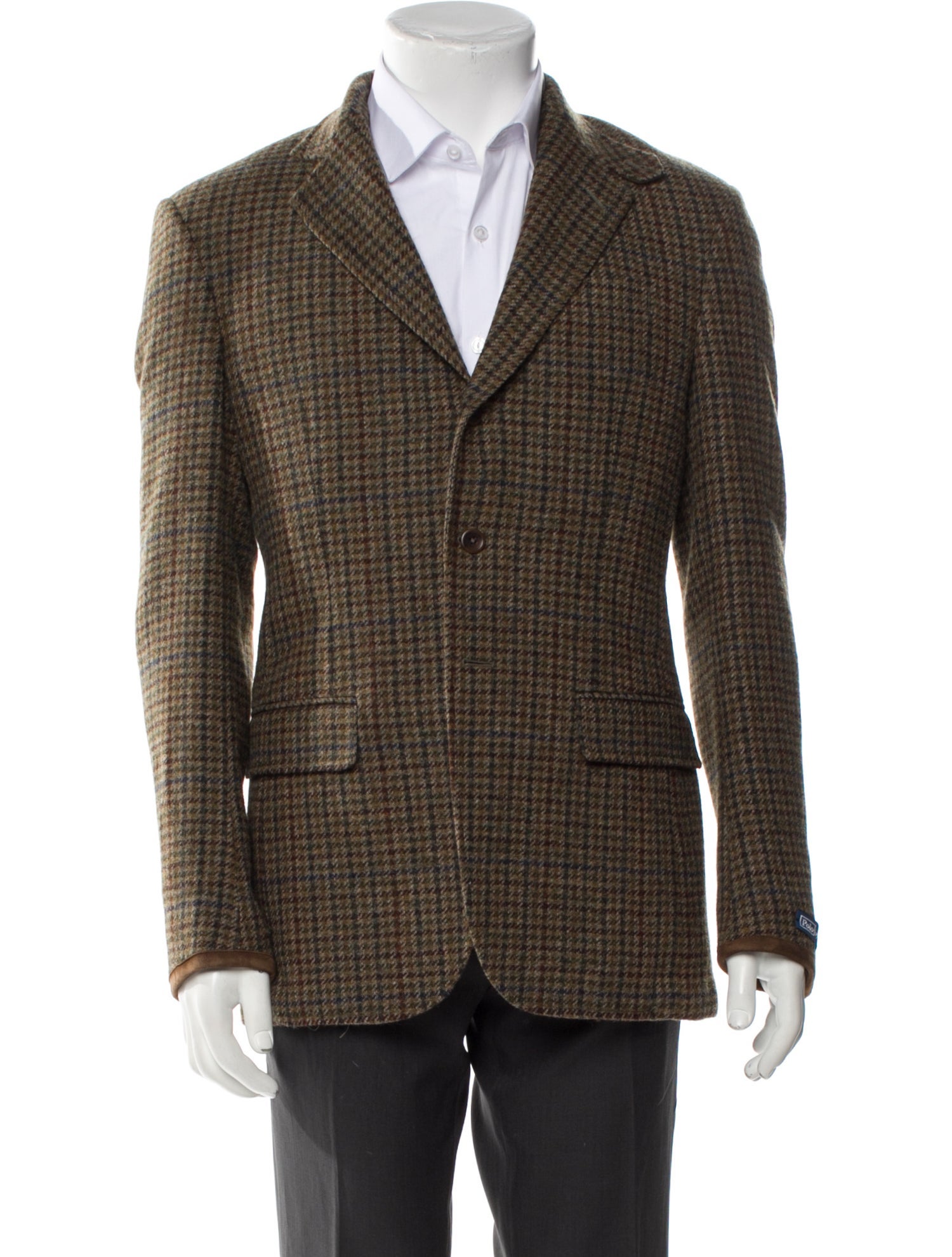 Polo Ralph Lauren Wool Houndstooth Print Peacoat w/ Tags