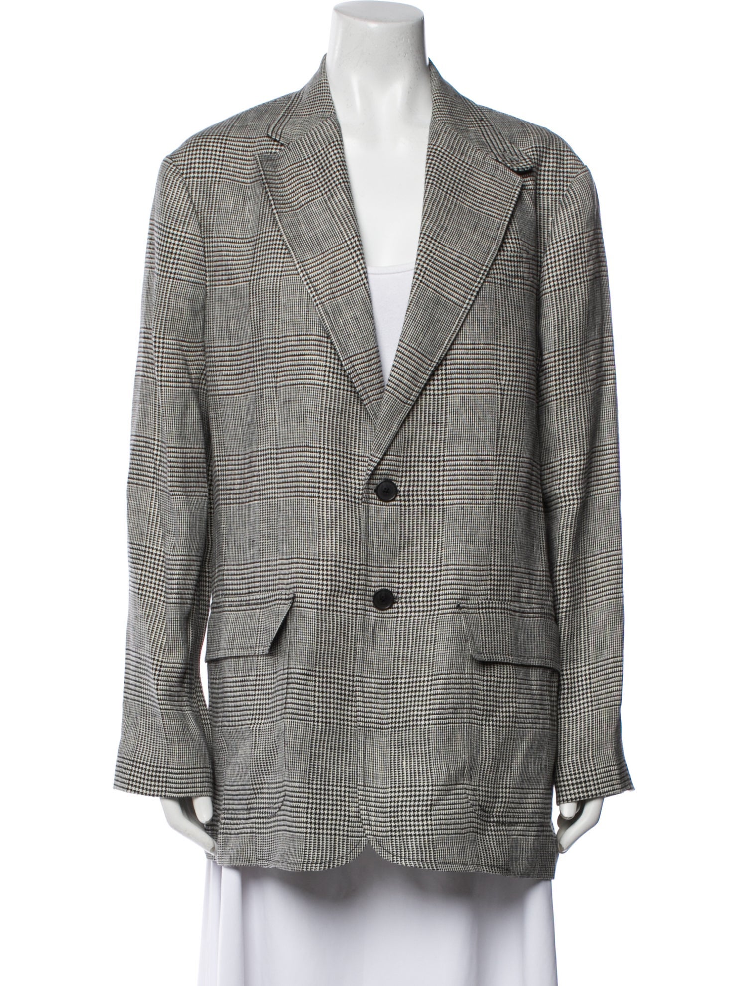 Polo Ralph Lauren Linen Plaid Print Coat