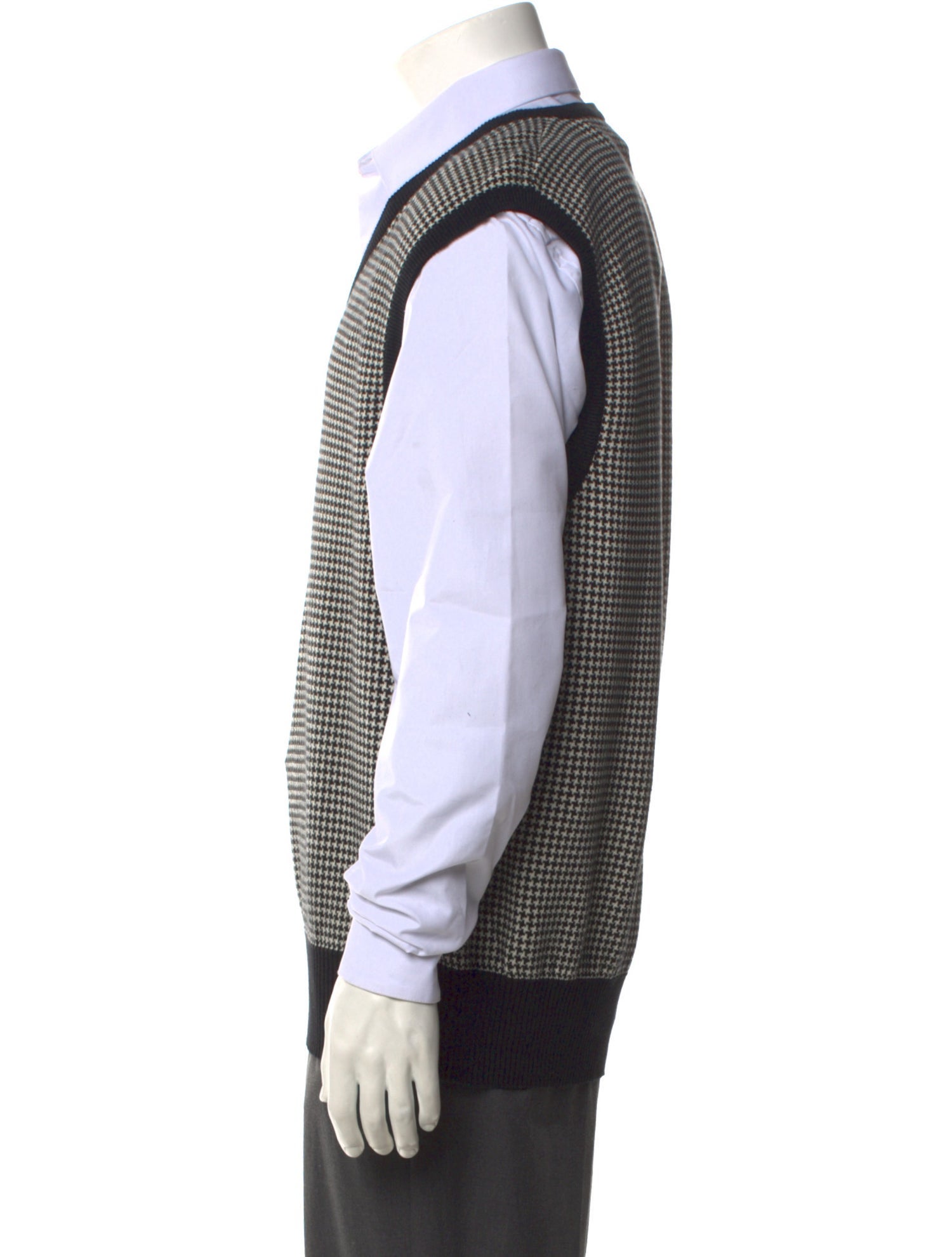 Polo Ralph Lauren Houndstooth Print V-Neck Sweater Vest