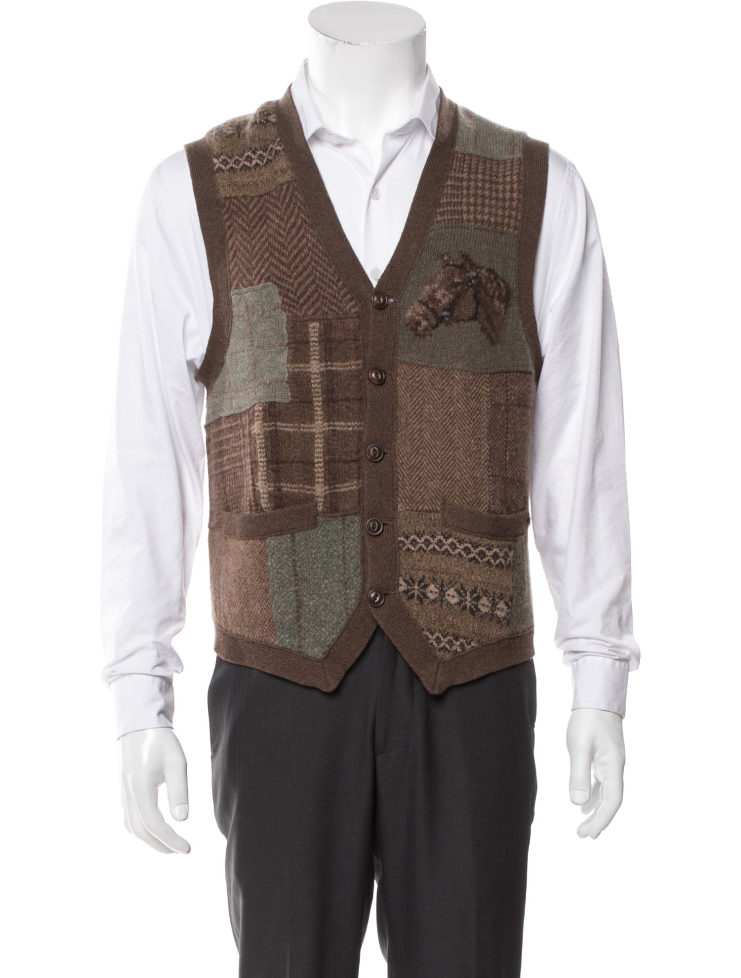 Polo Ralph Lauren Wool Printed Sweater Vest