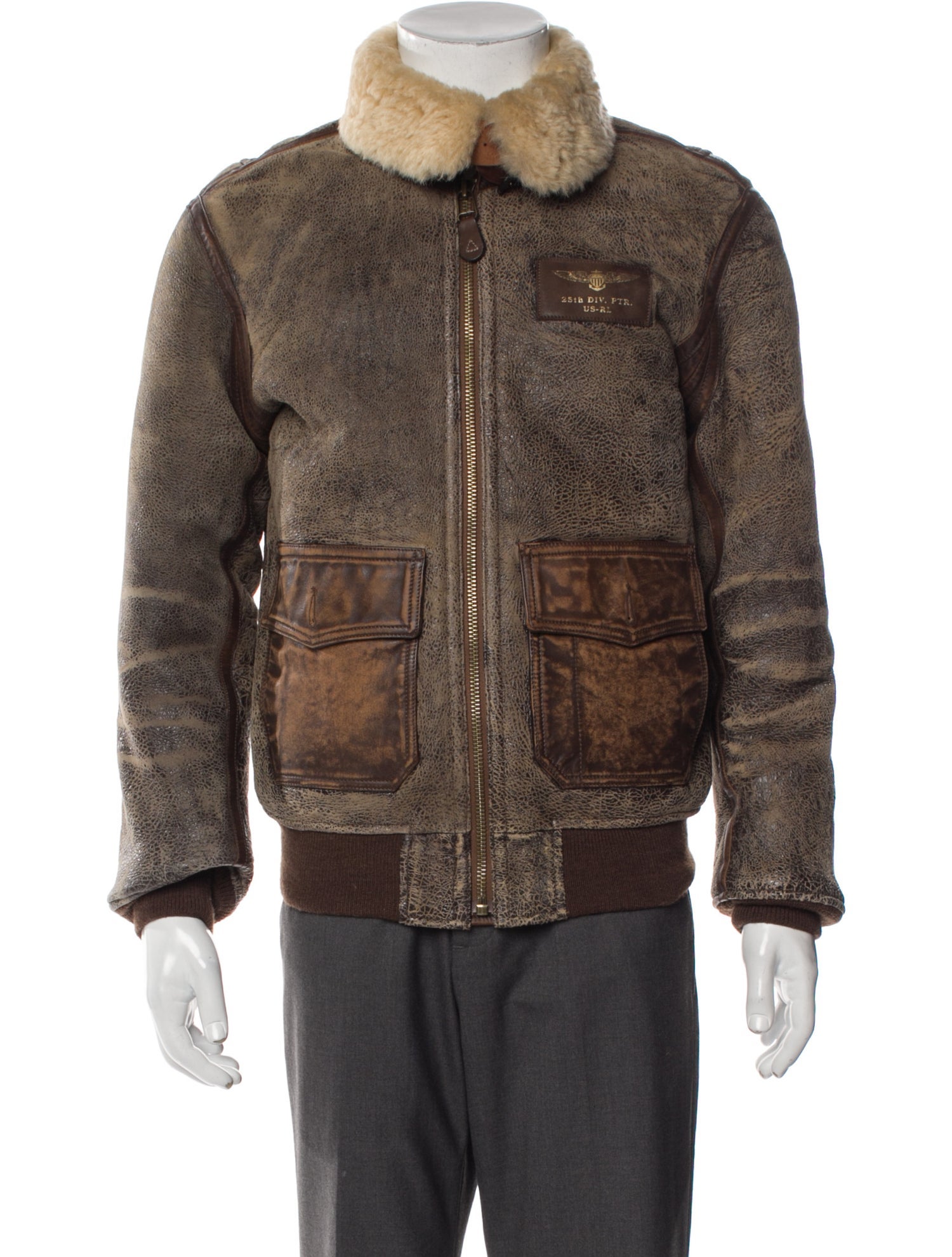 Polo Ralph Lauren Wool Animal Print Utility Jacket