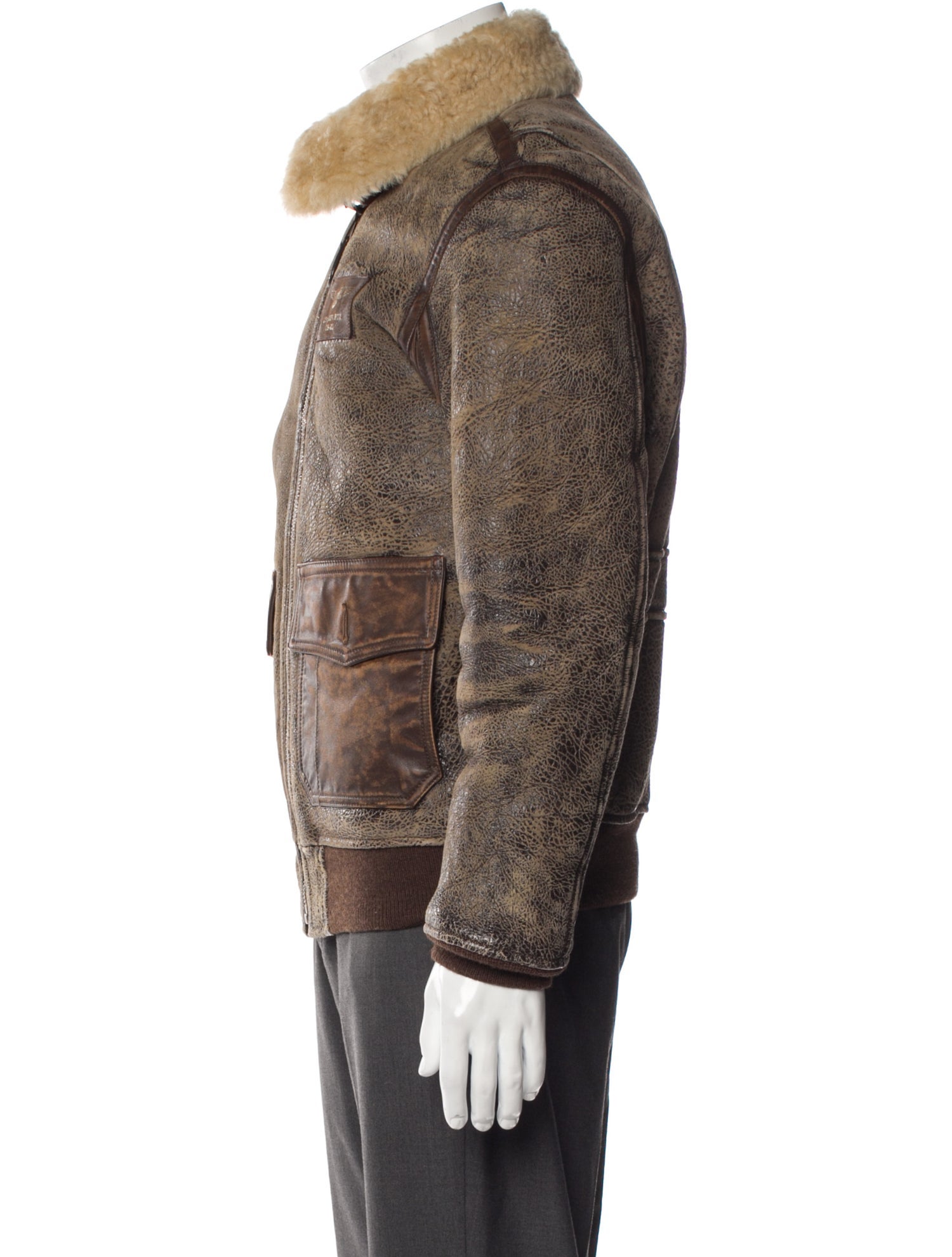 Polo Ralph Lauren Wool Animal Print Utility Jacket