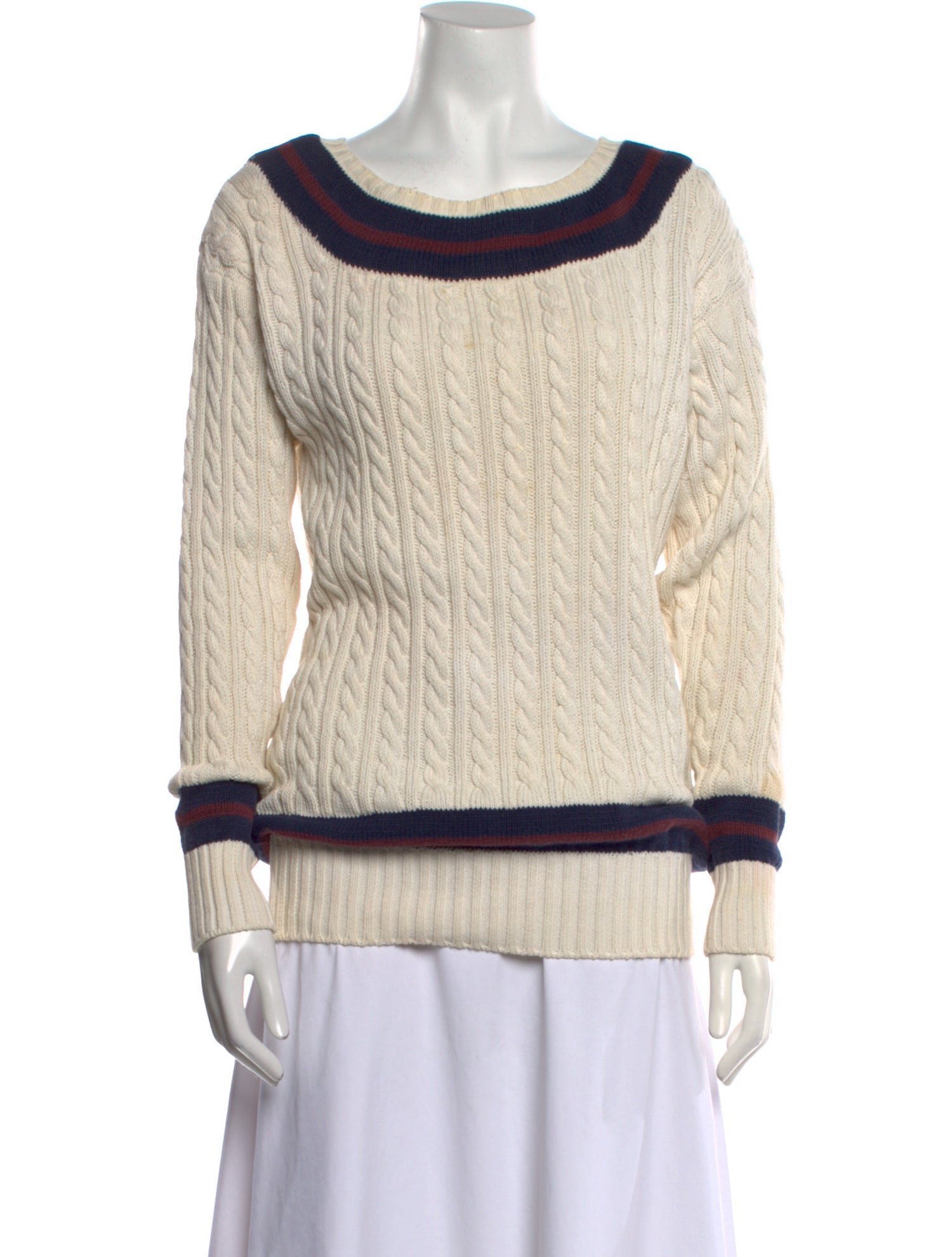 Polo Ralph Lauren Colorblock Pattern Bateau Neckline Sweater