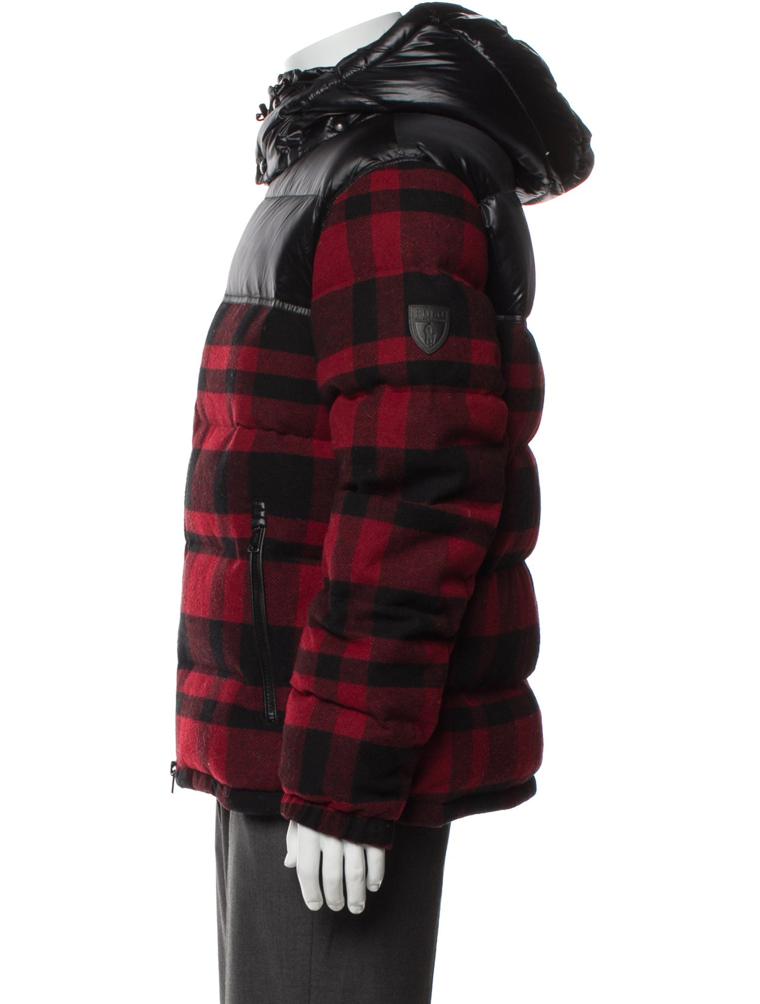 Polo Ralph Lauren Plaid Print Puffer Coat